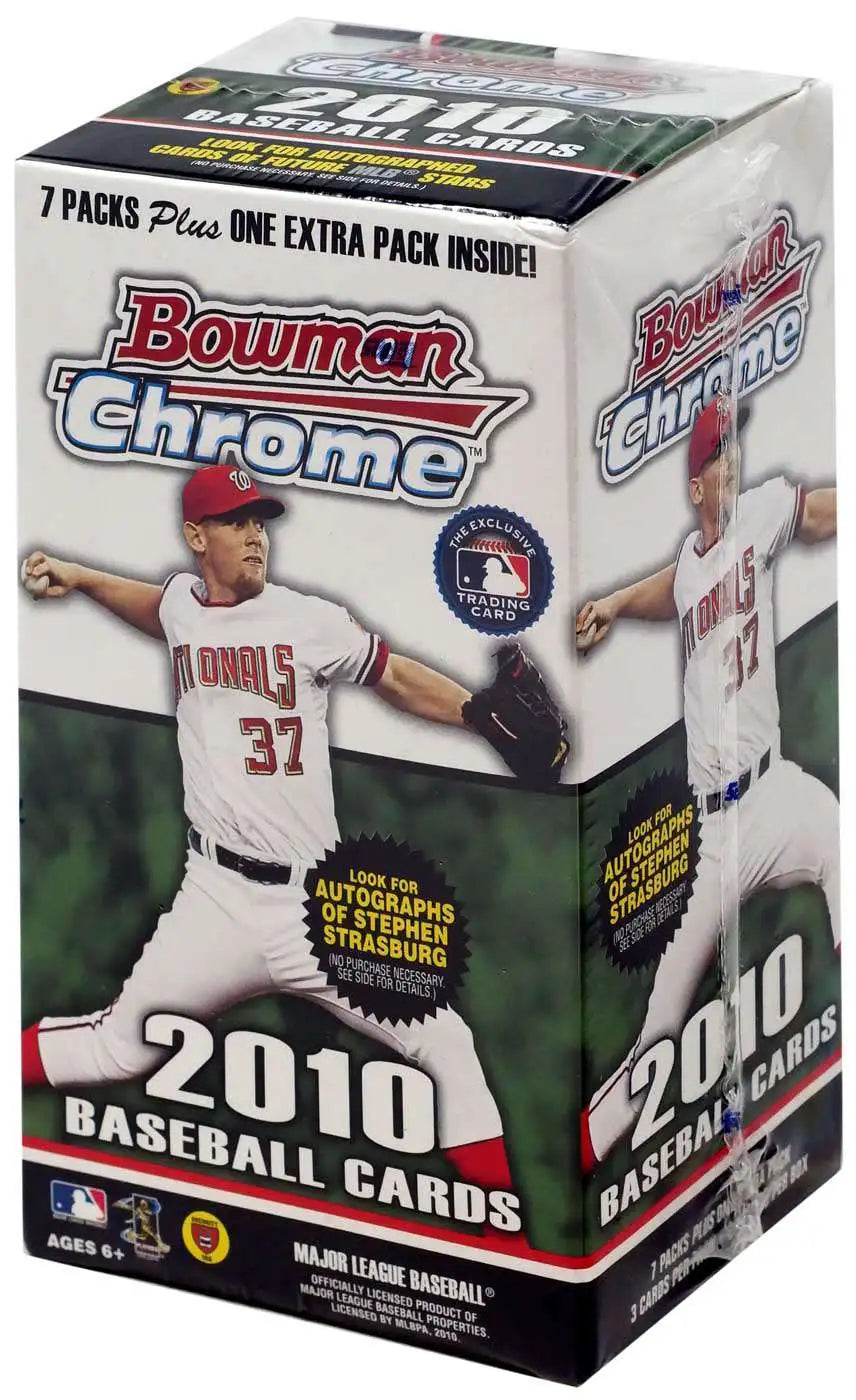 2010 Bowman Chrome Baseball Card Box - 24 Packs, 288 Cards - MLB Rookie & Star Players - Perfect for Collectors, Investors & Fantasy Sports Fans