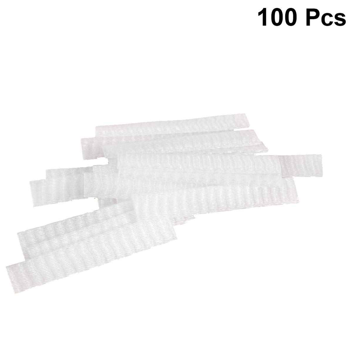 100pcs Mermaid Makeup Brush Covers - Trumpet Shaped Cosmetic Brush Protectors for Women, Travel-Friendly Makeup Accessories with Cable Tie (White) | Perfect for Travel, Home Storage & Makeup Artist Kits