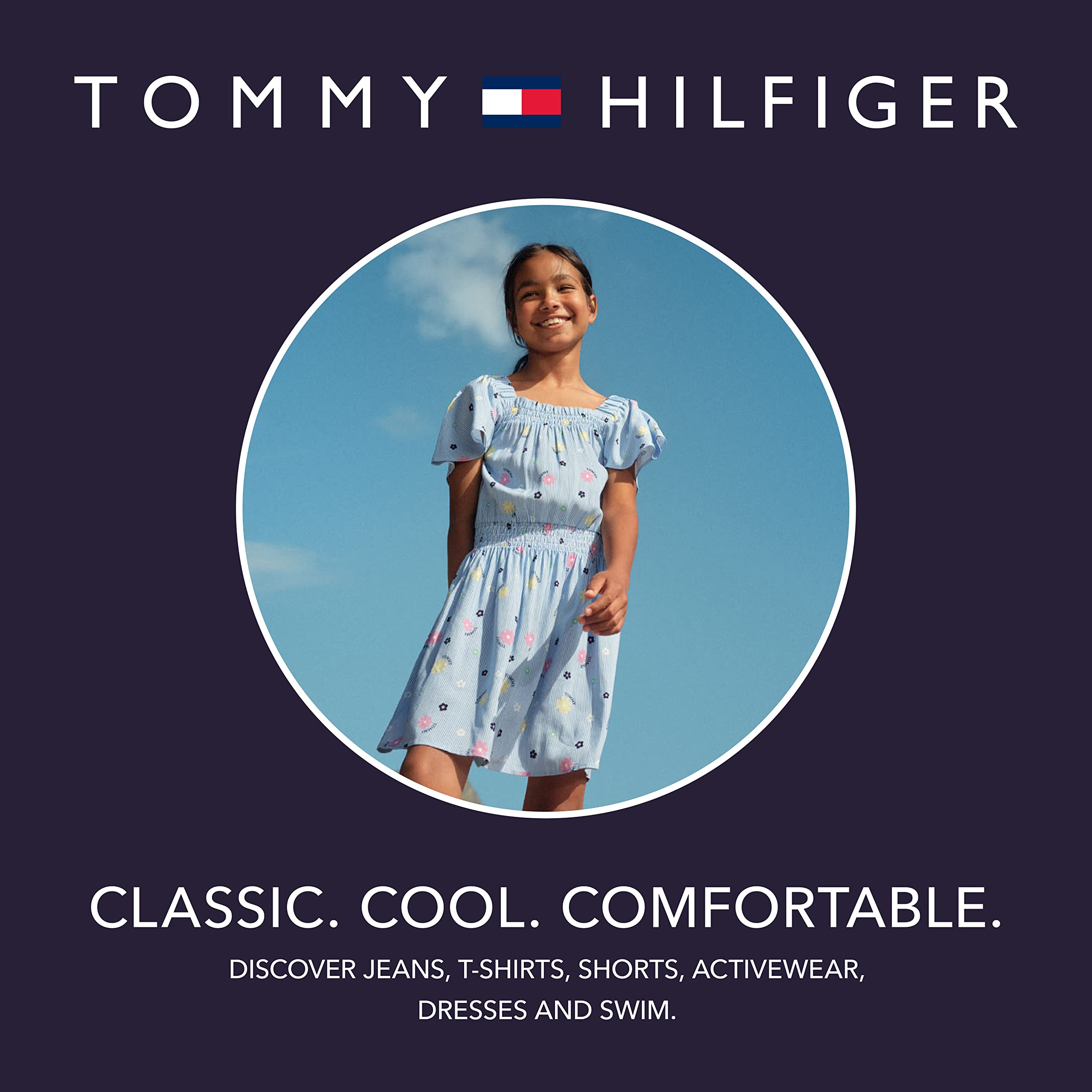 Tommy Hilfiger Girls Denim Skirt - Pull-On Style for School & Play
