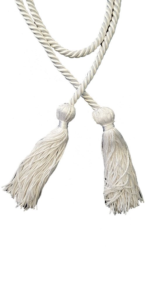 Graduation Cords (White) - Honor Stoles for Academic Achievements | Perfect for Graduation Ceremonies, Commencement Photos & School Events