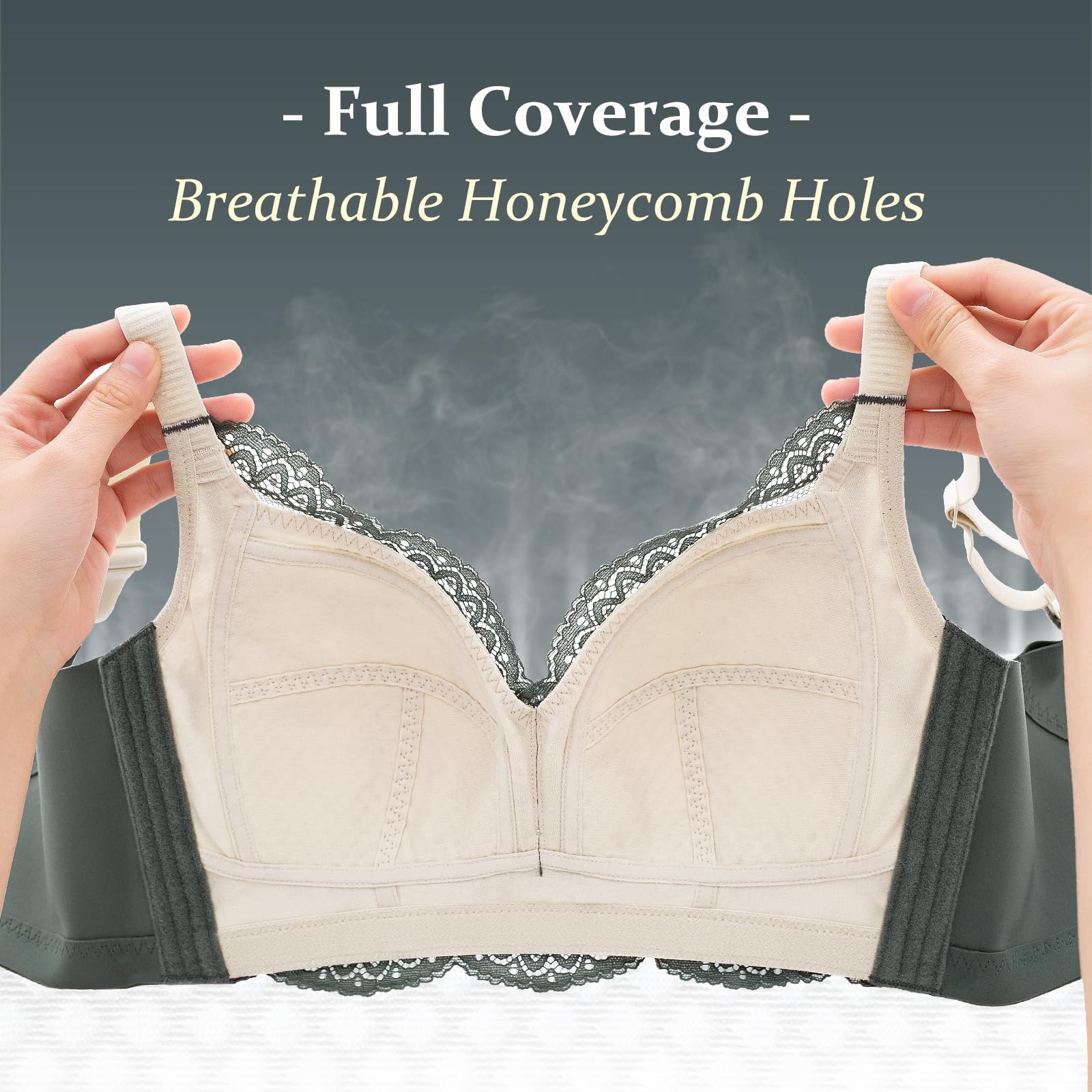 Baetty Wireless Bras for Women - No Underwire, Unpadded Full Coverage Comfort Bra 4548 | Perfect for Everyday Wear, Yoga & Lounge