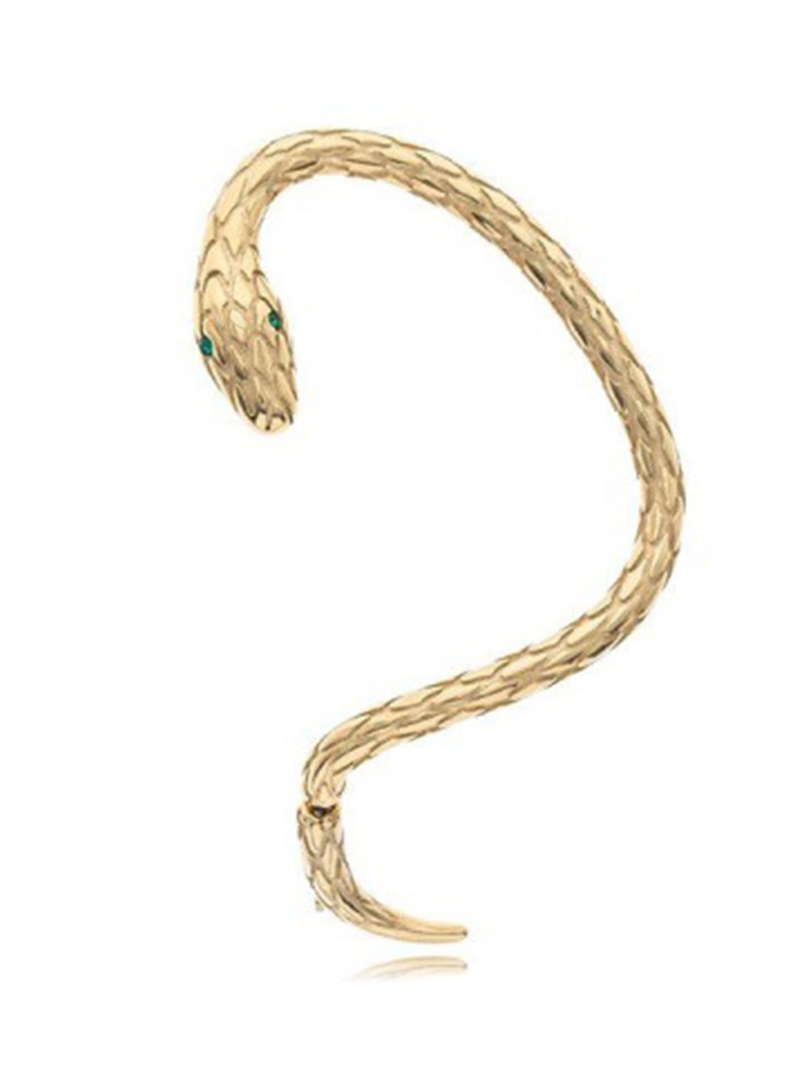Stylish Gold Snake Earrings for Women - Elegant Snake Ear Cuff with Zircon Stones, Climber & Wrap Earrings for Girls - Perfect for Parties, Date Nights & Fashion Accessories