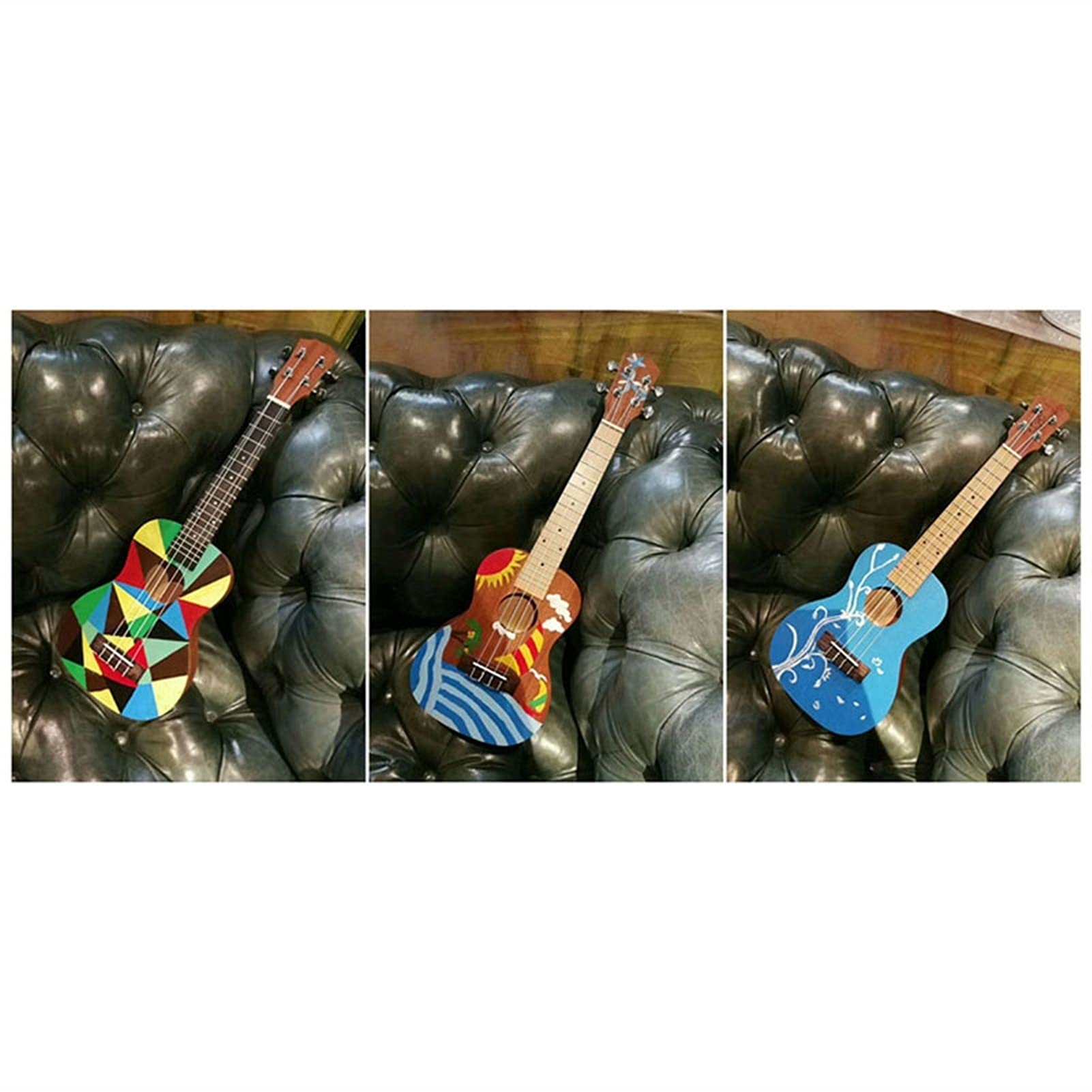 23 Inch Unfinished Ukulele DIY Kit - 4-String Handmade Guitar Kit for Adults & Beginners (Perfect for Music Lovers, DIY Projects & Personalized Gifts)