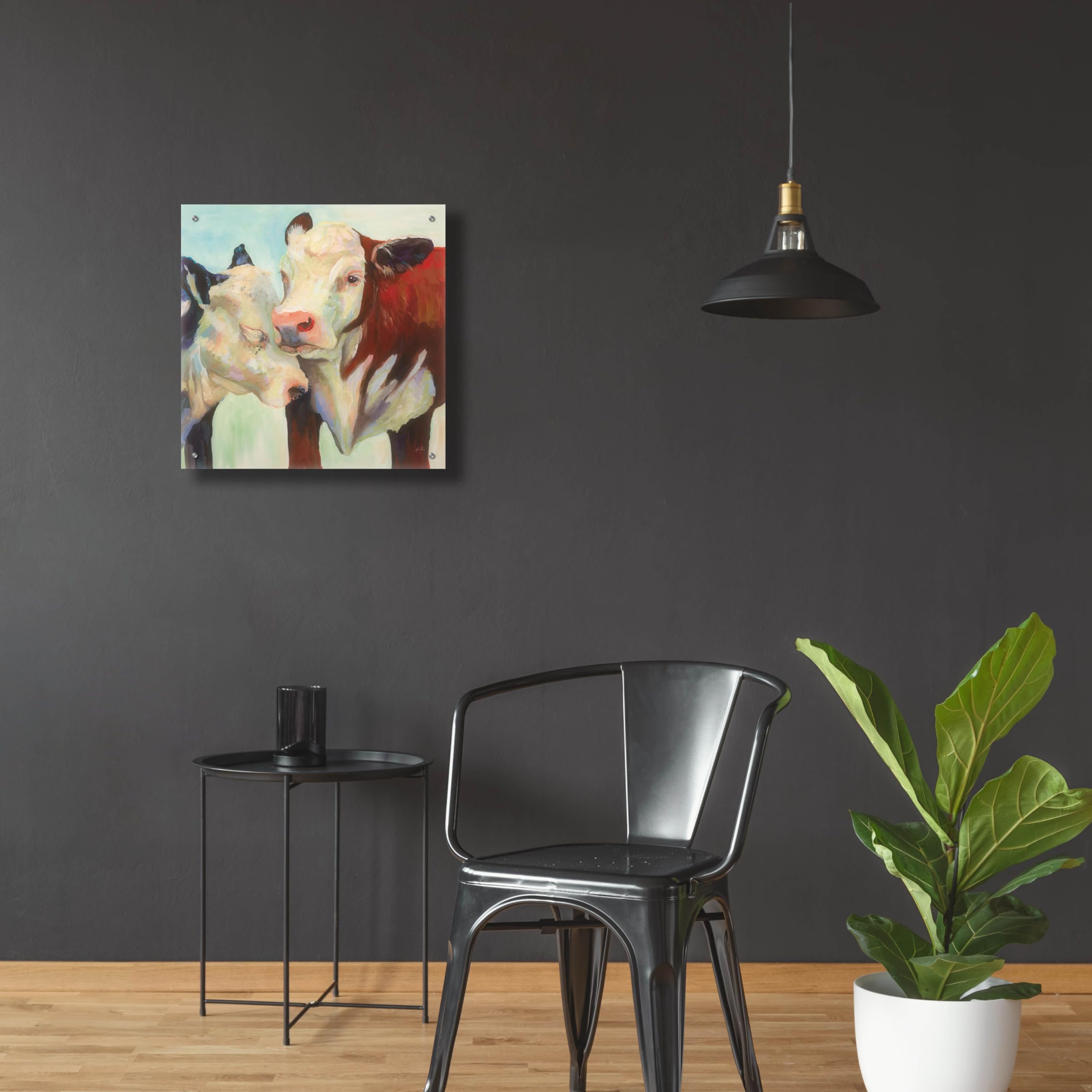 Epic Art 'In Love' by Jeanette Vertentes - 24x24 Inch Acrylic Glass Wall Art Painting - Modern Home Decor for Living Room, Bedroom & Office