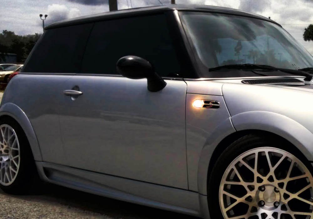 Amber LED Clear Lens Side Marker Lights for MINI Cooper MKI R50 R52 R53 - Upgrade Your Car's Style & Safety for Night Driving