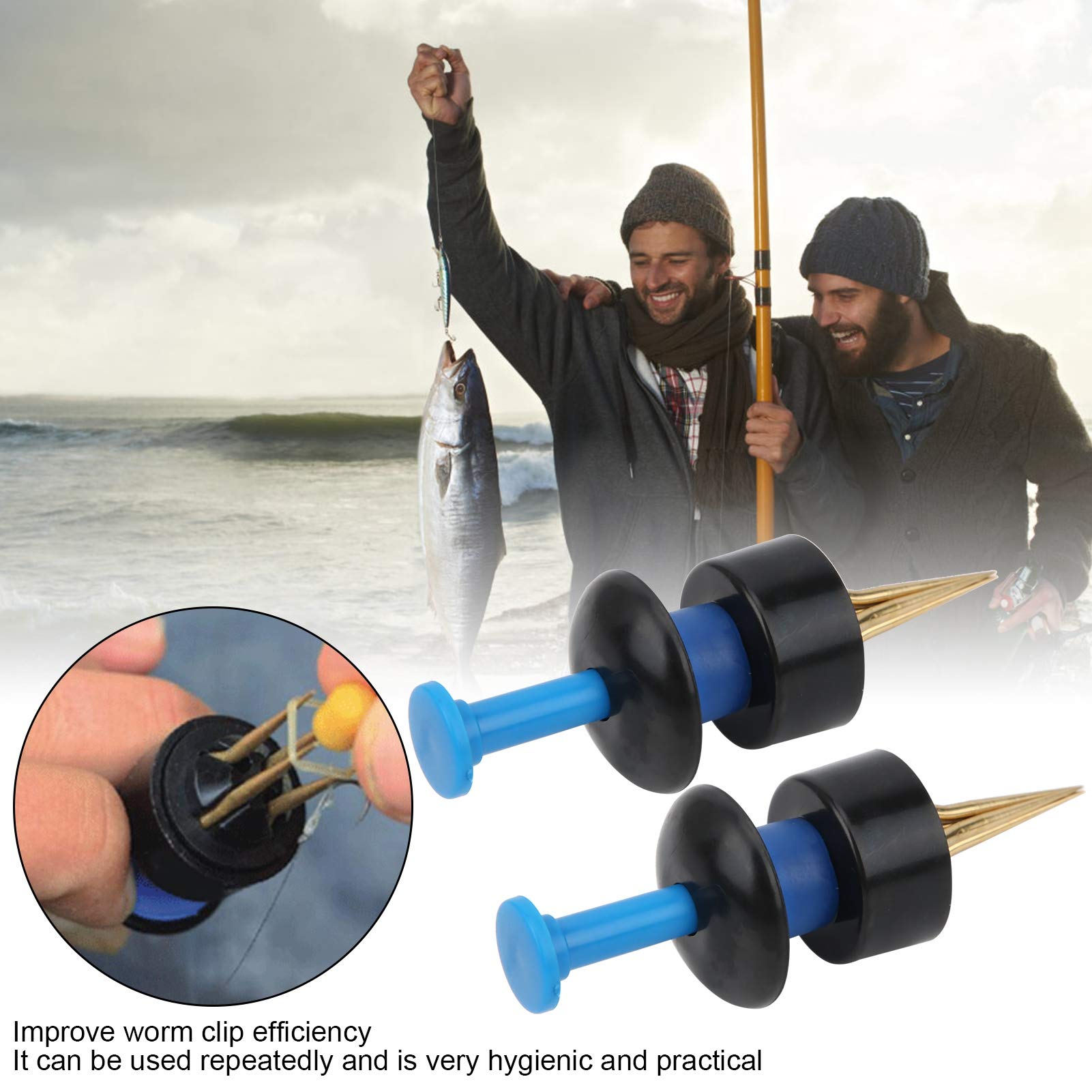 Premium Fishing Bait Clips - Secure Lure Holder for Bloodworms, Earthworms & Soft Baits | Durable Fishing Tackle Accessories | Ideal for Saltwater, Freshwater & Ice Fishing Adventures