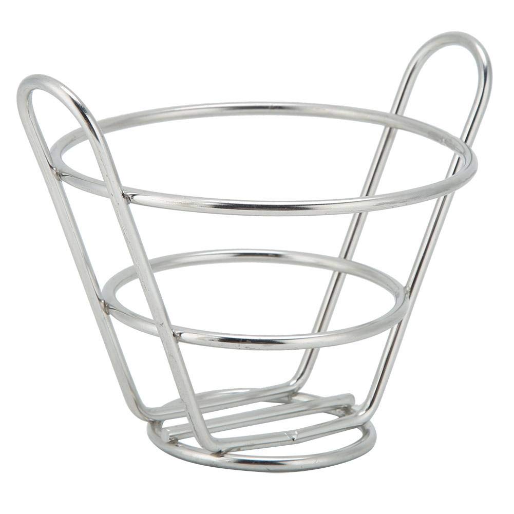 Stainless Steel French Fries Basket - Round Deep Fryer Basket for Chips, Snacks, Desserts & Fruits - Durable Kitchen Tool for Frying, Serving & Storing - Perfect for Restaurants, Parties & Home Cooking
