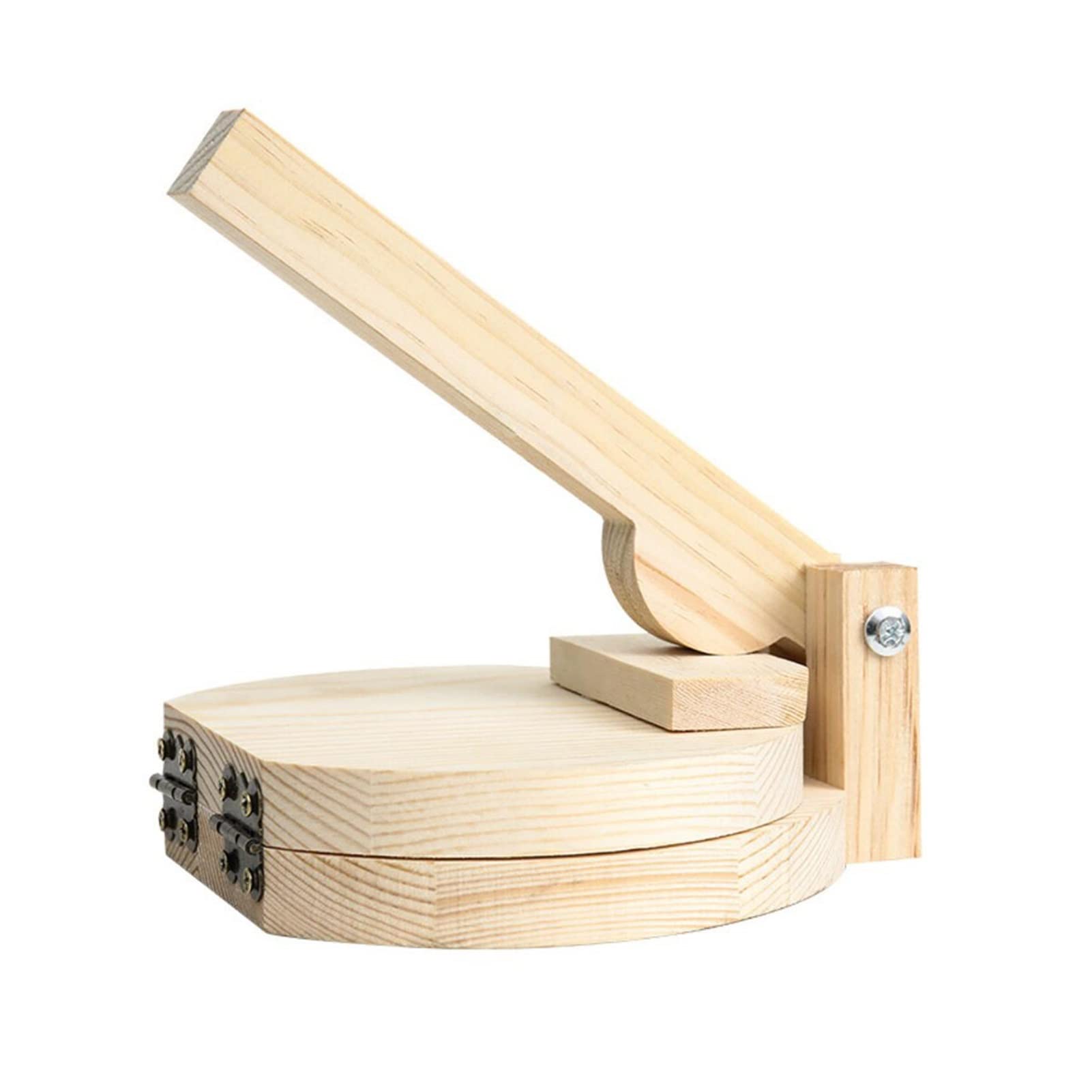 Premium Stainless Steel Tortilla Press & Dumpling Maker - Heavy Duty Wooden Dough Press for Chapati, Roti, Taco, Empanadas - Perfect for Home Kitchens & Mexican/Indian Cooking (Color: Black)