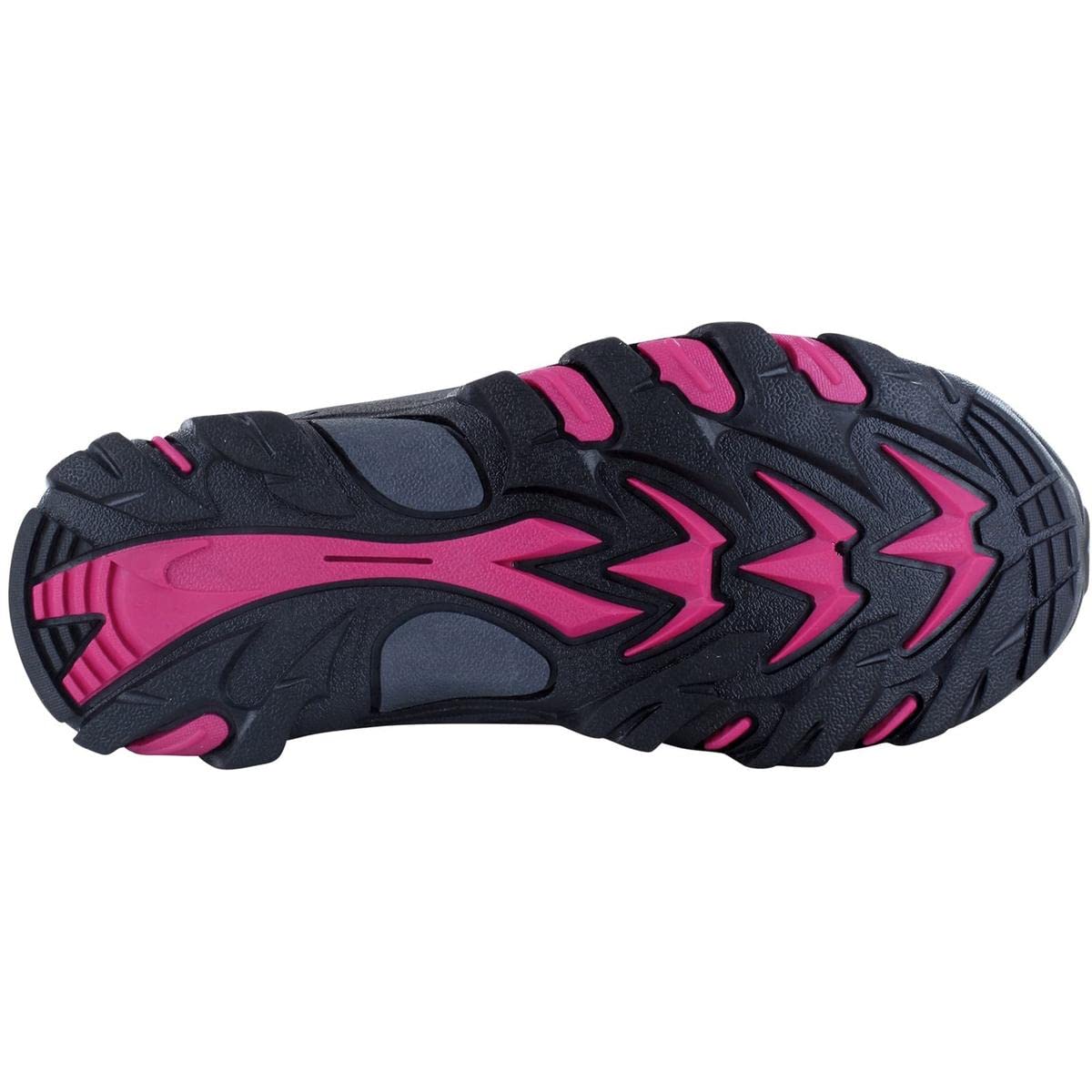HI-TEC Blackout Mid Boots for Women - Dark Rose/Fuchsia UK 3 - Waterproof Hiking Shoes for Outdoor Adventures & Casual Wear