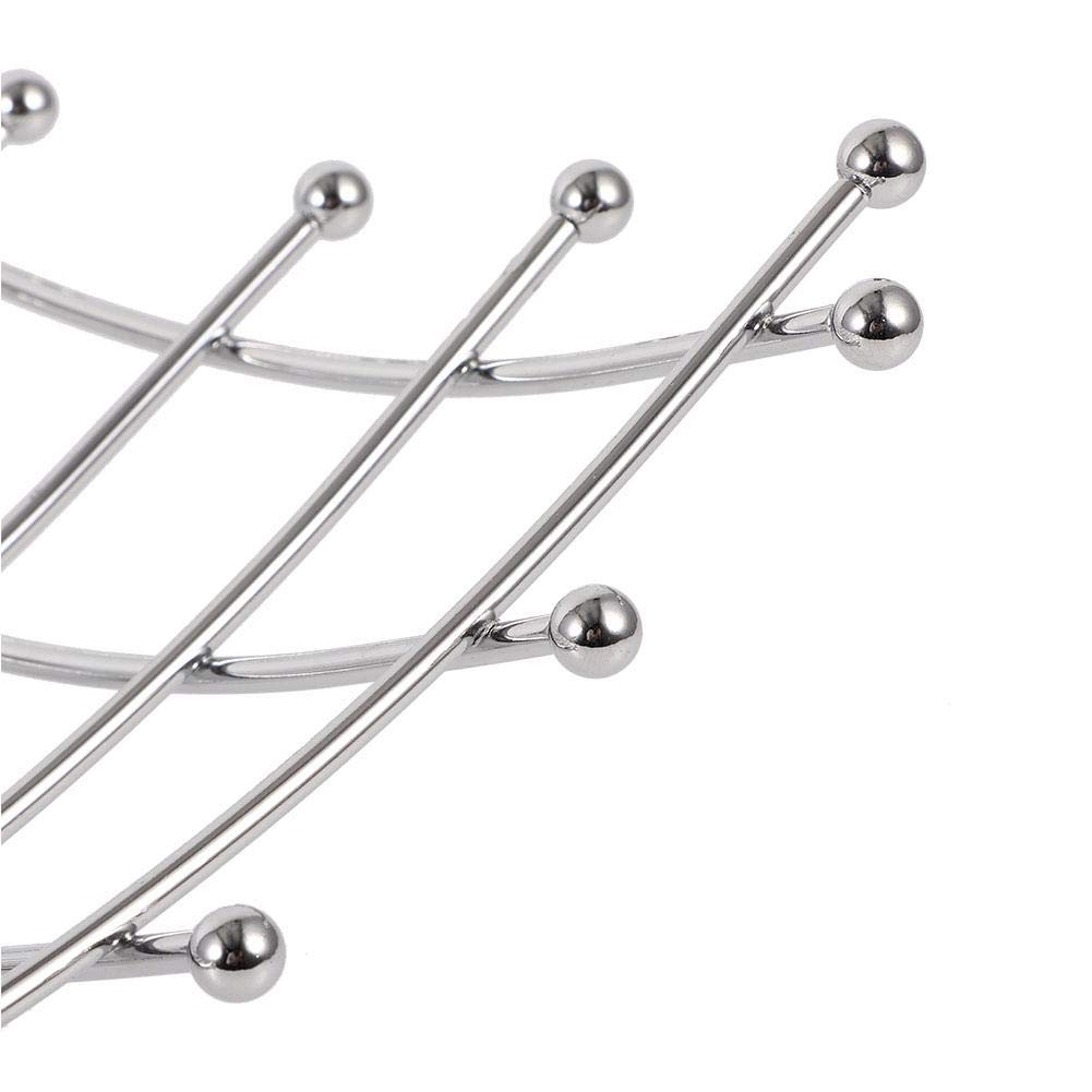 Stainless Steel Fruit Basket with Hollow-Out Design - Durable & Stylish Kitchen Organizer for Fruits, Vegetables - Perfect for Home, Office & Hotel Use