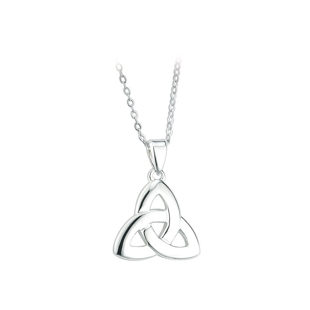 Authentic Irish Trinity Knot Necklace for Women - Silver Plated Celtic Jewelry - Perfect for St. Patrick's Day, Weddings & Special Occasions