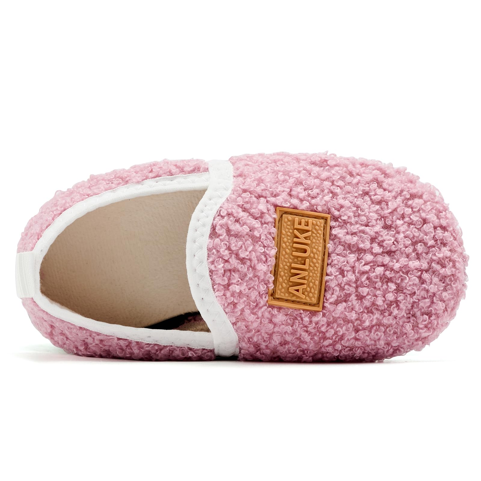 ANLUKE Kids & Toddler Slippers for Boys & Girls - Non-Slip Indoor House Shoes with Warm Fleece Lining | Soft Sole Walking Slippers for Home, Nursery, Preschool & Outdoor Use