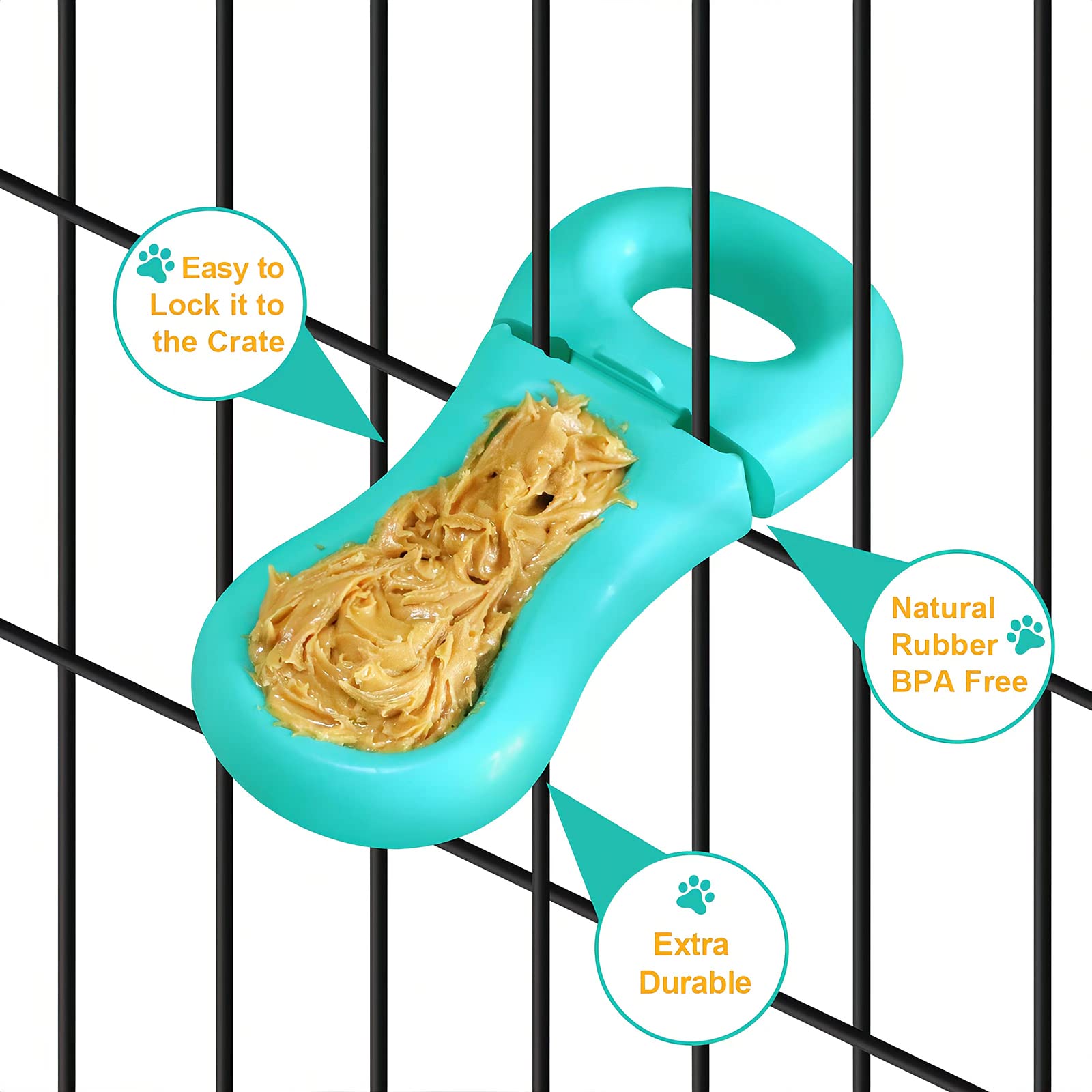 Dog Training Toy for Crate Training - Peanut Butter Slow Feeder Treat Dispenser to Reduce Anxiety & Boredom | Interactive Puzzle Feeder for Dogs | Perfect for Separation Anxiety, Mental Stimulation & Puppy Training (Green)