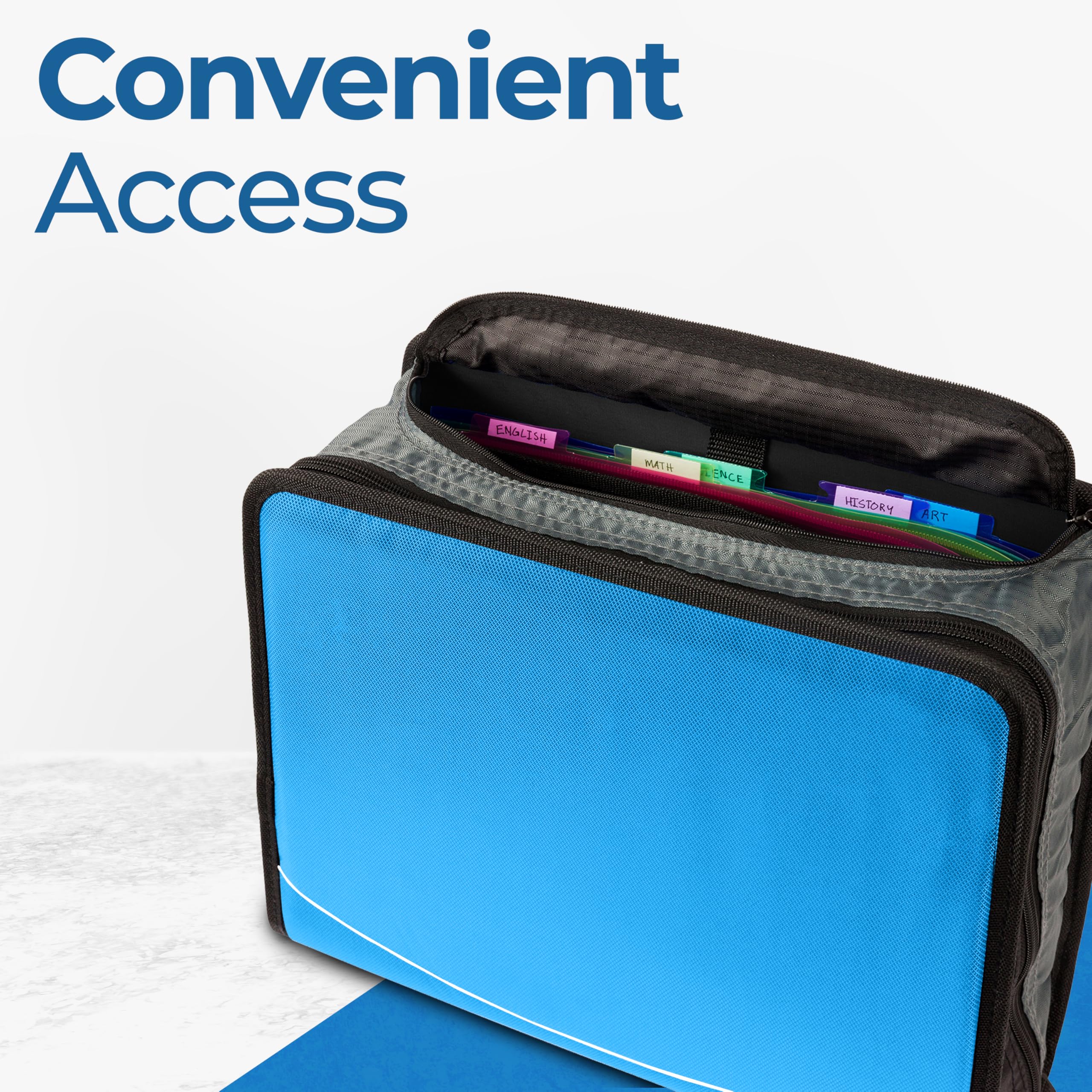 Case-it Mighty Zip Tab Zipper Binder - 3