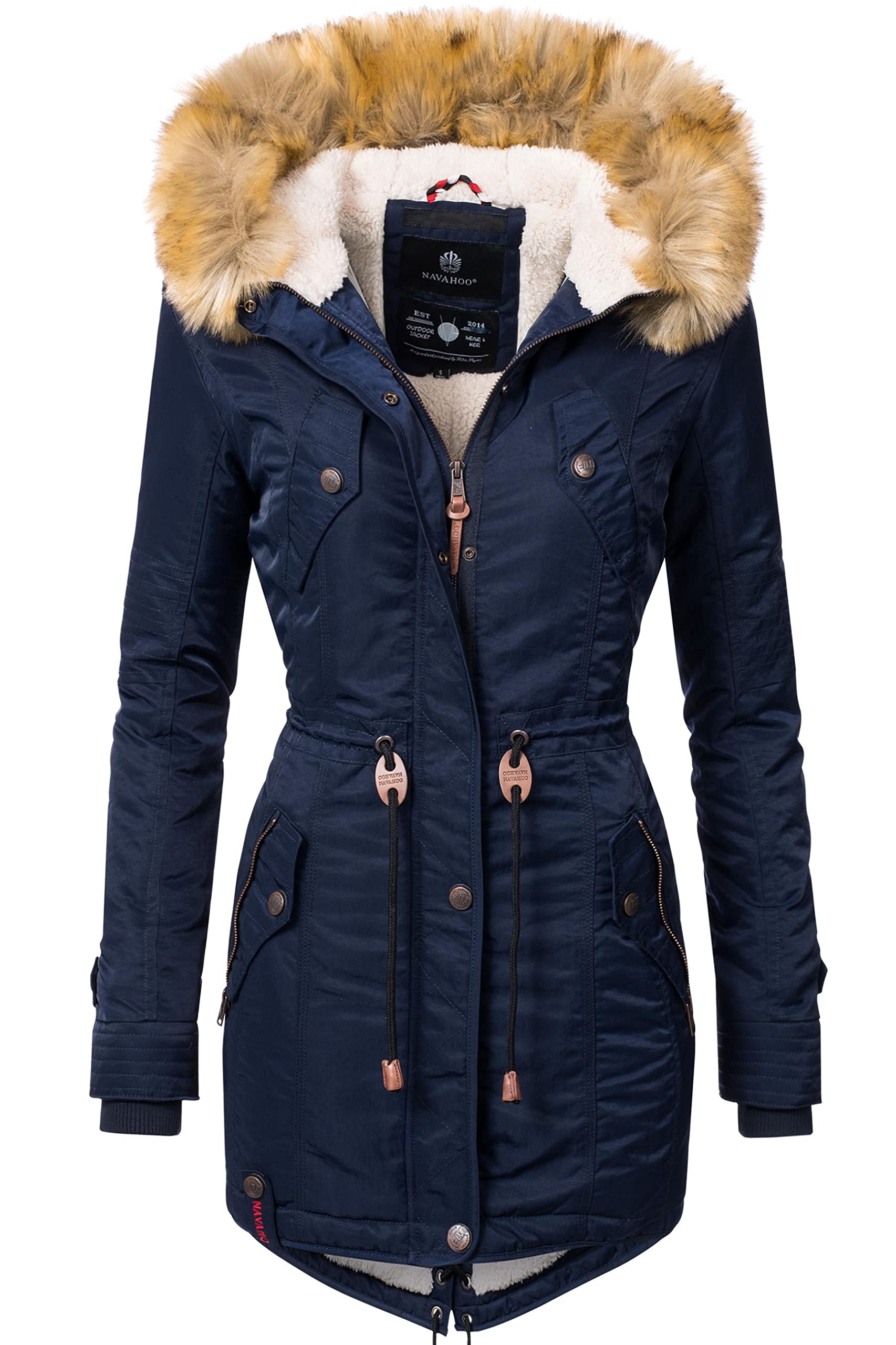 Navahoo Women's Winter Coat - Warm Long Parka with Hood, Size XS to 3XL - Perfect for Cold Weather, Snow Activities & Outdoor Adventures