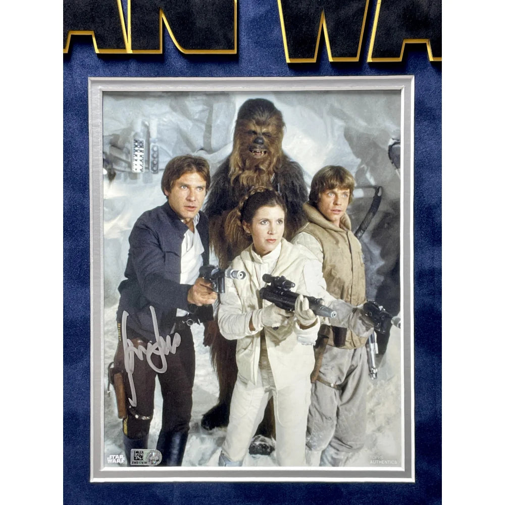Harrison Ford Autographed Han Solo Star Wars 8x10 Photo Framed with Topps COA - Perfect for Collectors, Fans & Home Theater Decor