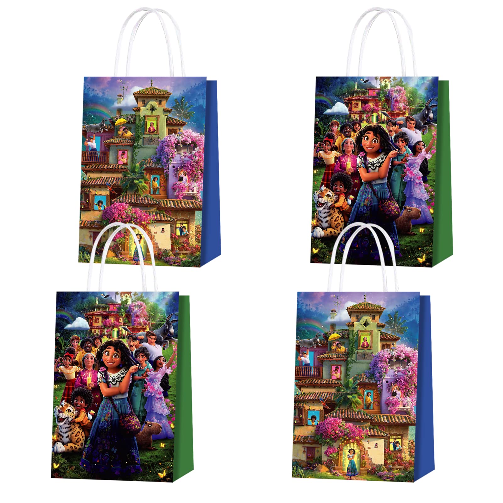 16 Pack Magic House Paper Gift Bags - Birthday Party Favors, Snack & Candy Bags for Kids, Themed Party Supplies - Perfect for Birthdays, Baby Showers & Holiday Celebrations
