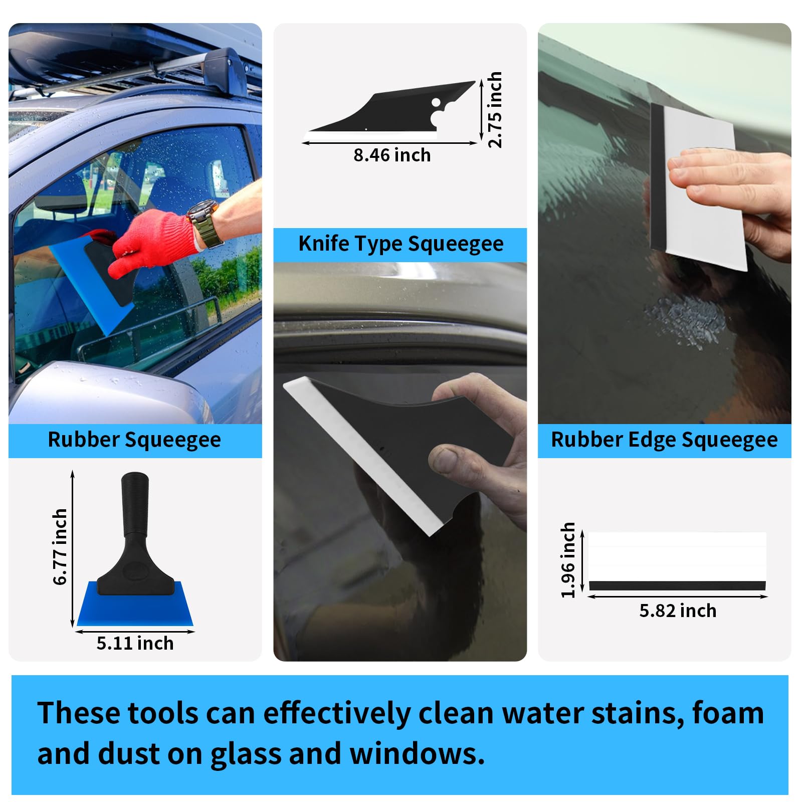 12-Piece Car Window Tint Tool Kit - Professional Vinyl Wrap & Glass Film Installation Set with Squeegee - Perfect for Automotive Window Tinting & Protective Film Application - Ideal for DIY Car Enthusiasts & Professional Installers