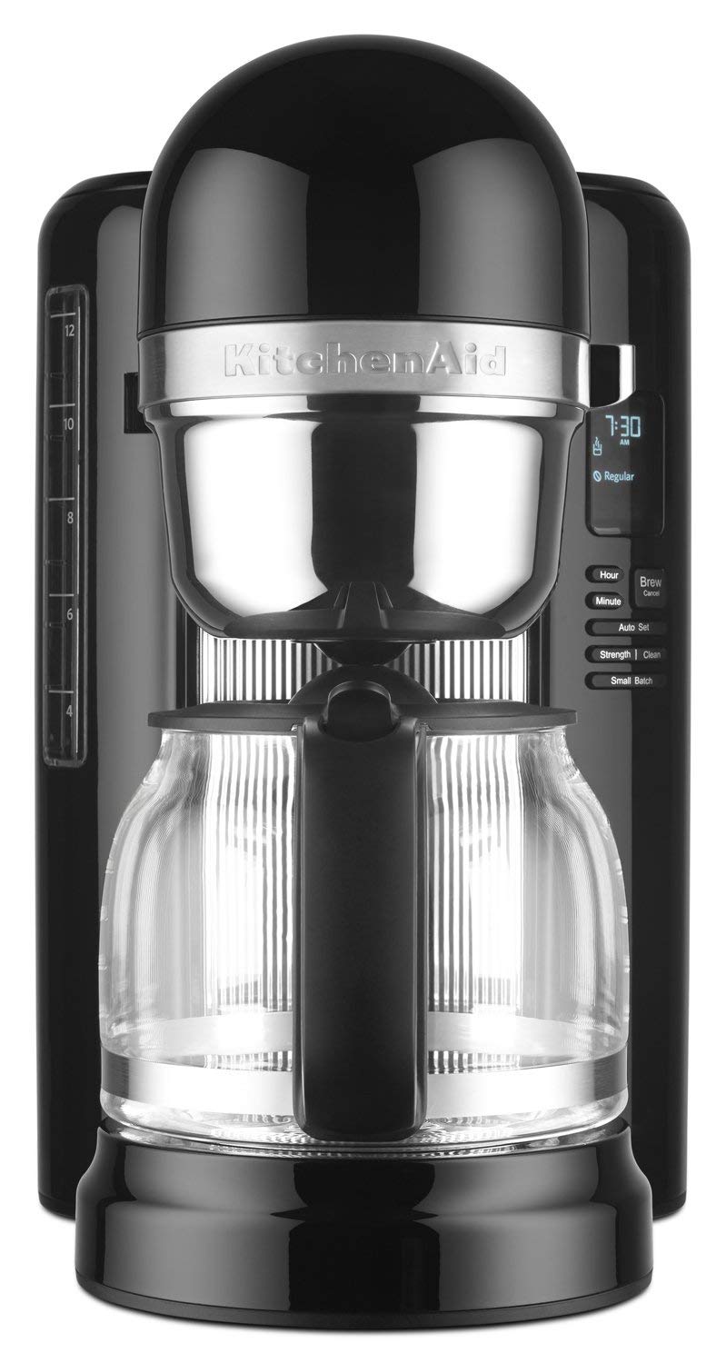 KitchenAid RKCM1204OB 12-Cup Programmable Coffee Maker in Onyx Black - Certified Renewed | Perfect for Home, Office & Entertaining