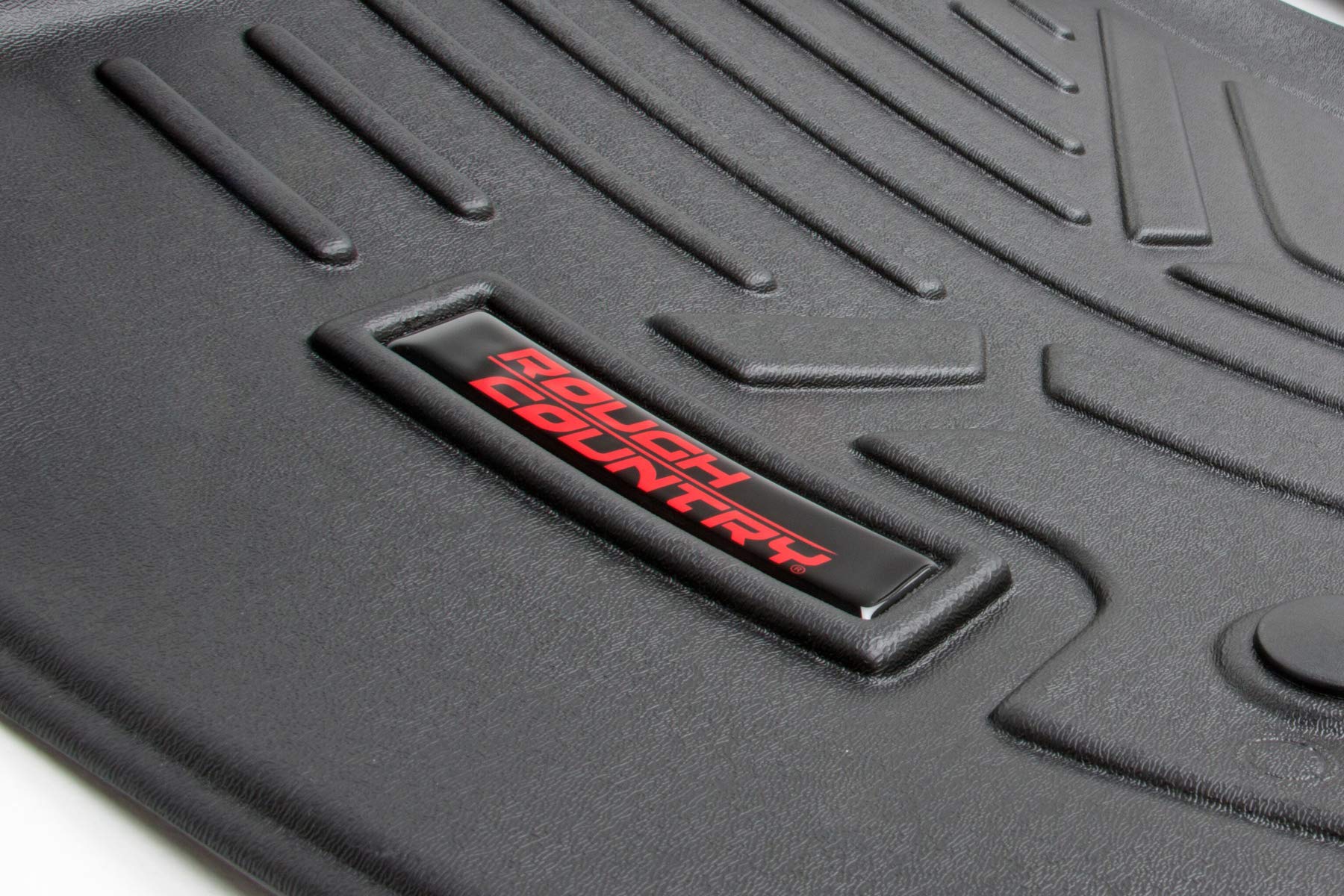 Rough Country All Weather Floor Mats for Dodge Ram 1500 Quad Cab (2012-2018) - Heavy Duty Non-Slip Waterproof Car Mats, Front & Rear Set - Perfect for Off-Roading, Winter & Muddy Conditions