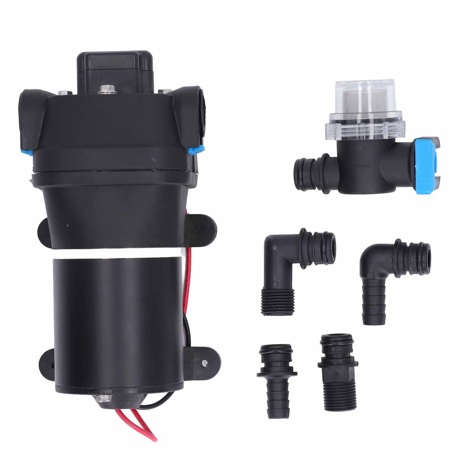 24V High-Power Self-Priming Micro Diaphragm Water Pump - 2.7GPM 17PSI 10m Head for RV, Lawn Sprinkler & High-Volume Water Boosting - Perfect for RV Water Systems, Garden Irrigation & Outdoor Cleaning
