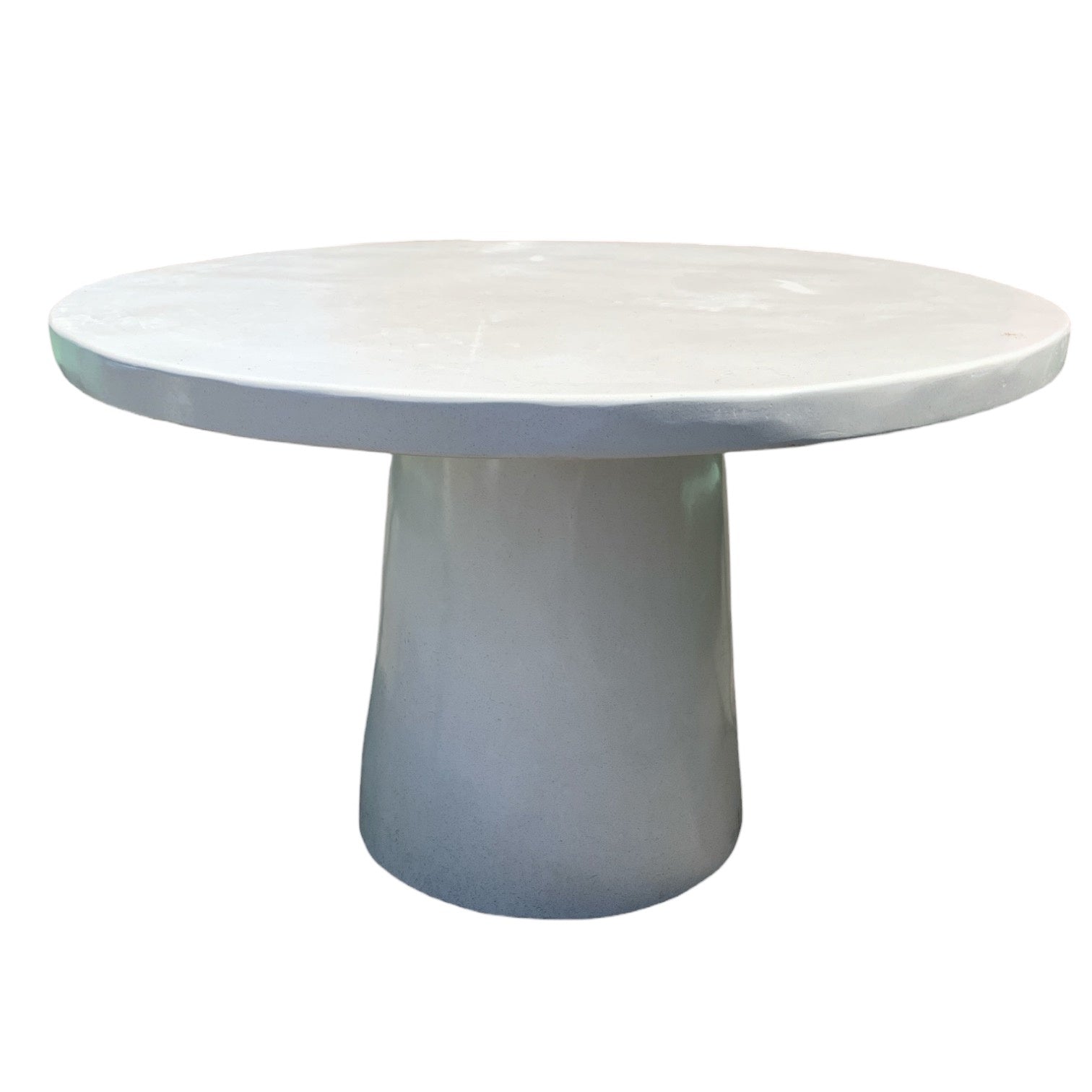 White Round Pedestal Dining Table - Modern Kitchen & Breakfast Nook Centerpiece for Small Spaces | Perfect for Apartments, Cafes, and Cozy Dining Areas