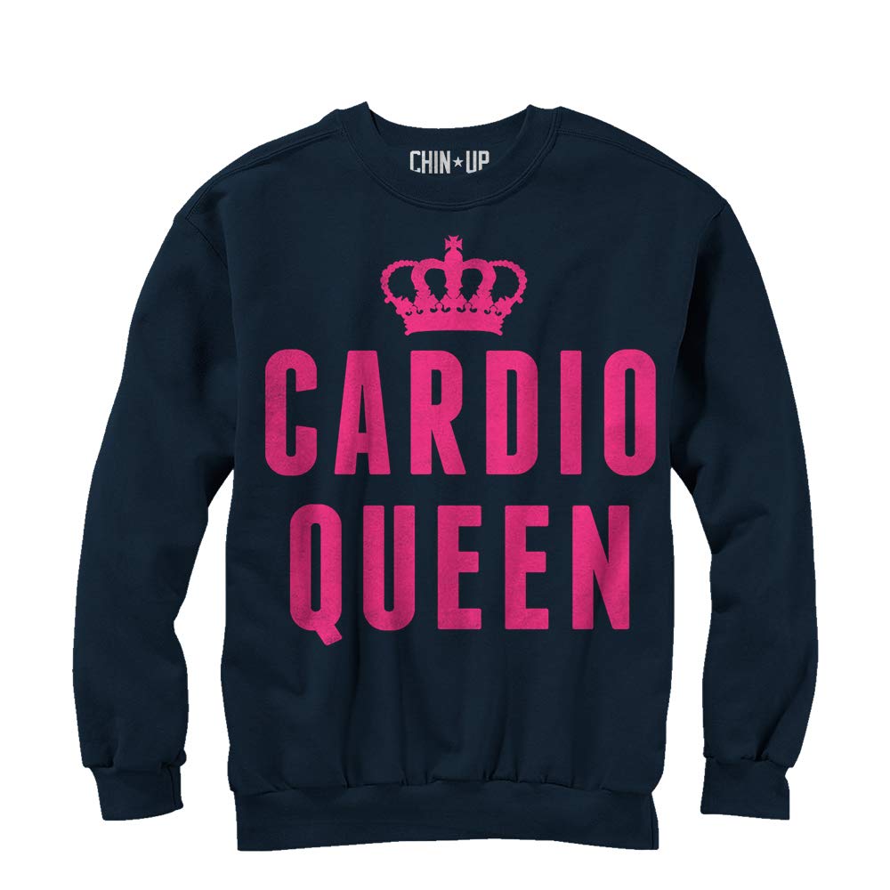 Women's Chin UP Cardio Queen Sweatshirt - Stylish Workout Top for Gym, Running & Yoga | Comfortable Fitness Apparel for Women