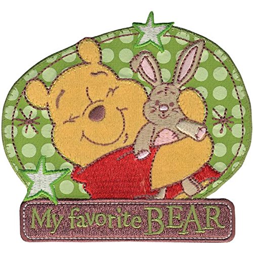 Disney Winnie The Pooh Iron-On Applique Patch - My Favorite Bear Character for DIY Crafts, Kids Clothing, Backpacks & Costume Decorations