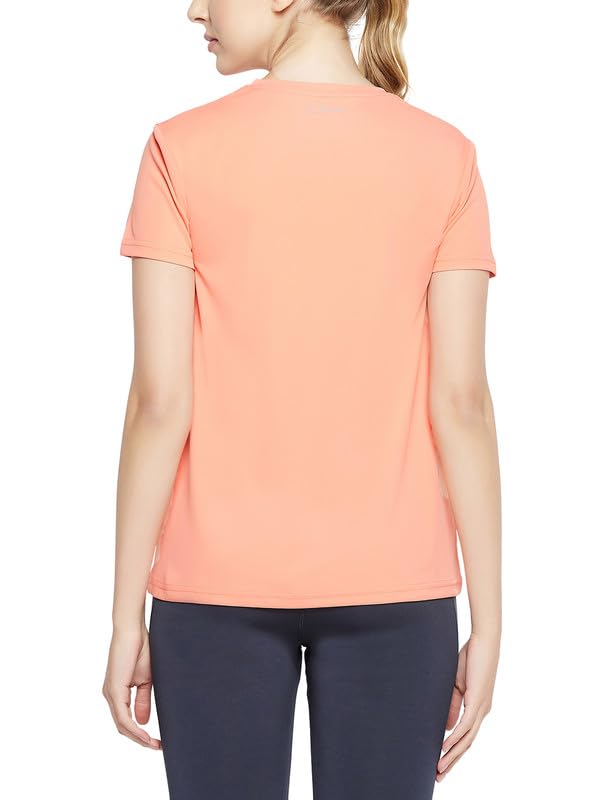 Clovia Women's Comfort Fit Active T-Shirt - Breathable Workout Top for Yoga, Running & Gym | Moisture-Wicking Fitness Tee
