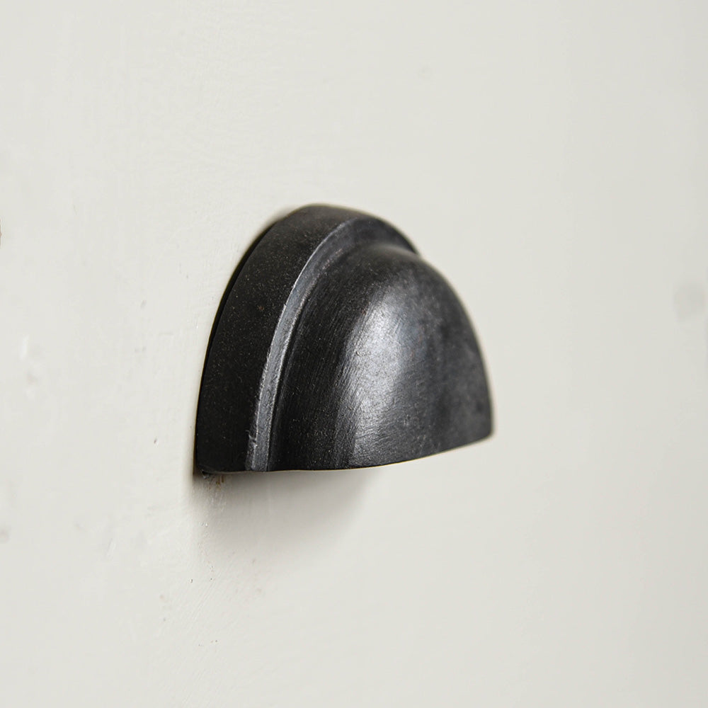 Forged Black Beeswax Regency Concealed Drawer Handle - Vintage Cabinet Hardware for Kitchen, Bathroom & Furniture Restoration - Perfect for DIY Home Decor Projects