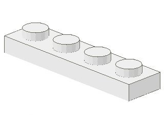 LEGO Bricks 3710 City – White 1x4 Plates (25 Pieces) for Building & Customizing LEGO City Sets – Perfect for Kids & Adult Collectors