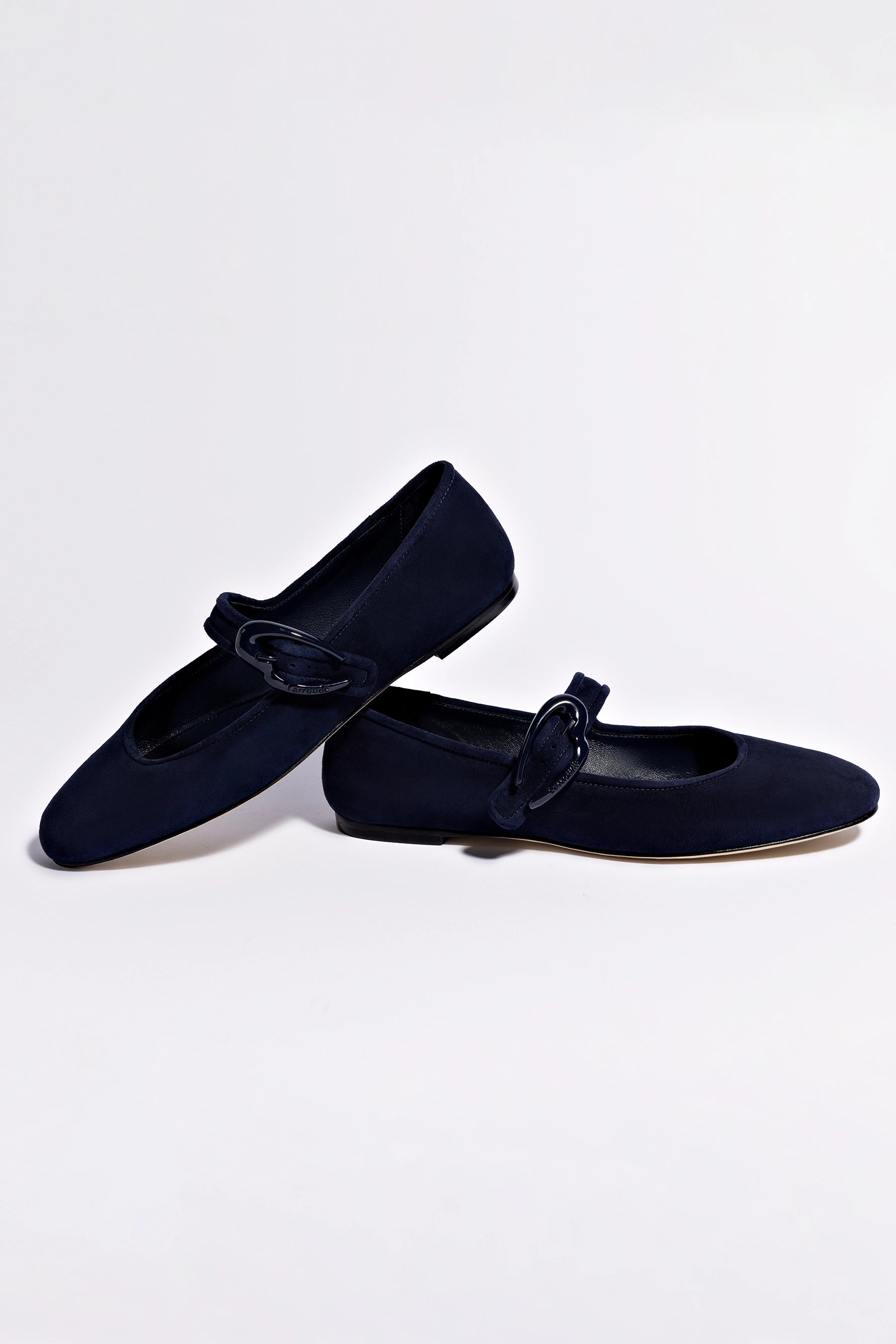 Verona Navy Suede Ballet Flats for Women - Comfortable & Stylish Shoes for Work, Casual Wear & Dancing