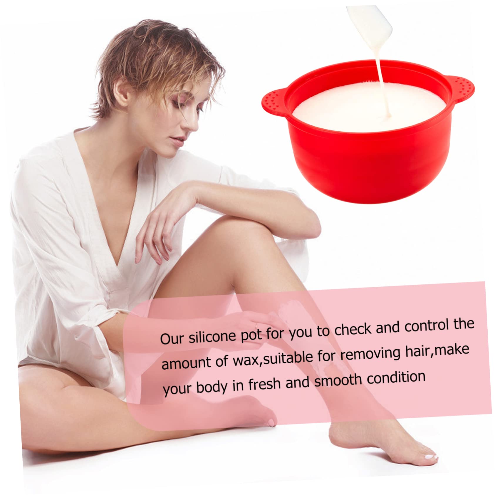 2PCS Reusable Wax Warmer Pot with Liner & Spatula - Professional Hair Removal Waxing Kit for Salon & Home Use - Perfect for Eyebrows, Legs, Bikini Line & Facial Hair