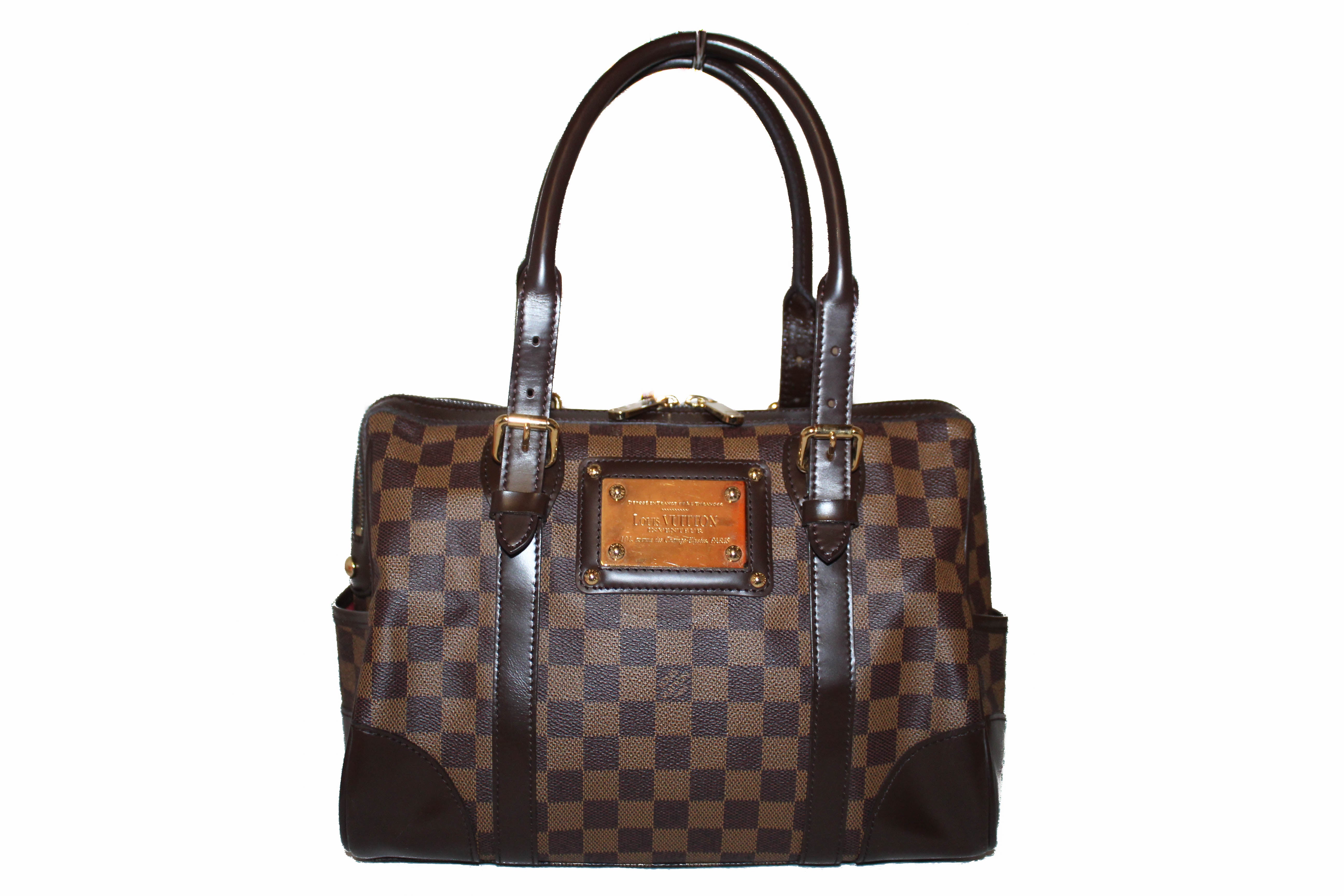 Authentic Louis Vuitton Damier Ebene Berkeley Handbag for Women - Luxury Designer Shoulder Bag & Crossbody Purse - Perfect for Work, Travel & Evening Events