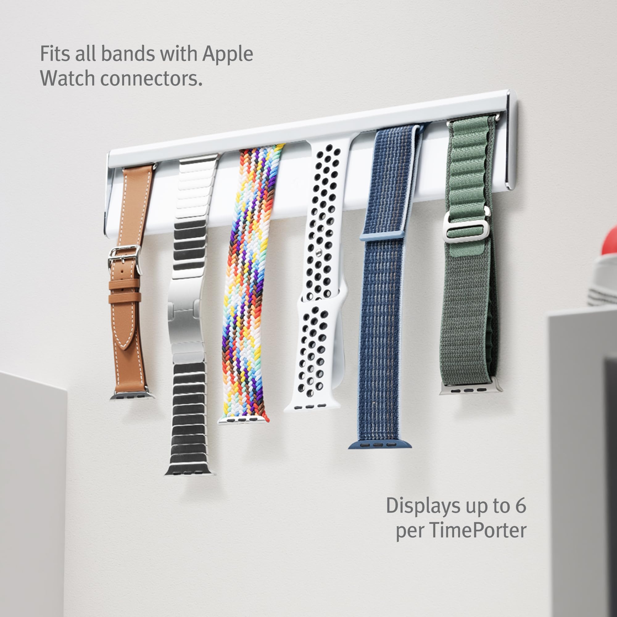 TimePorter Watch Strap Organizer - Apple Watch Bands Storage for All Sizes | Smart Watch Display & Wall Organizer
