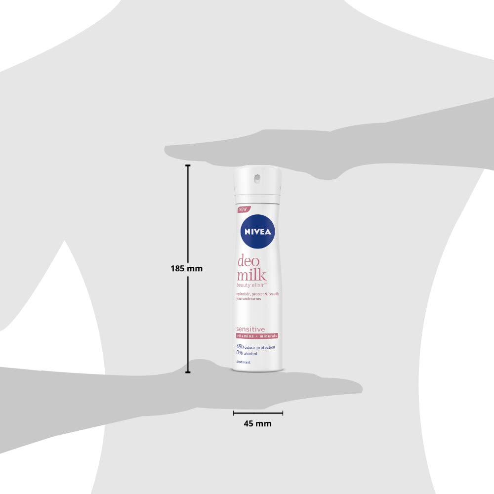 Nivea Women's Sensitive Deodorant Milk, 150ml - Gentle Protection for Daily Use & Sensitive Skin