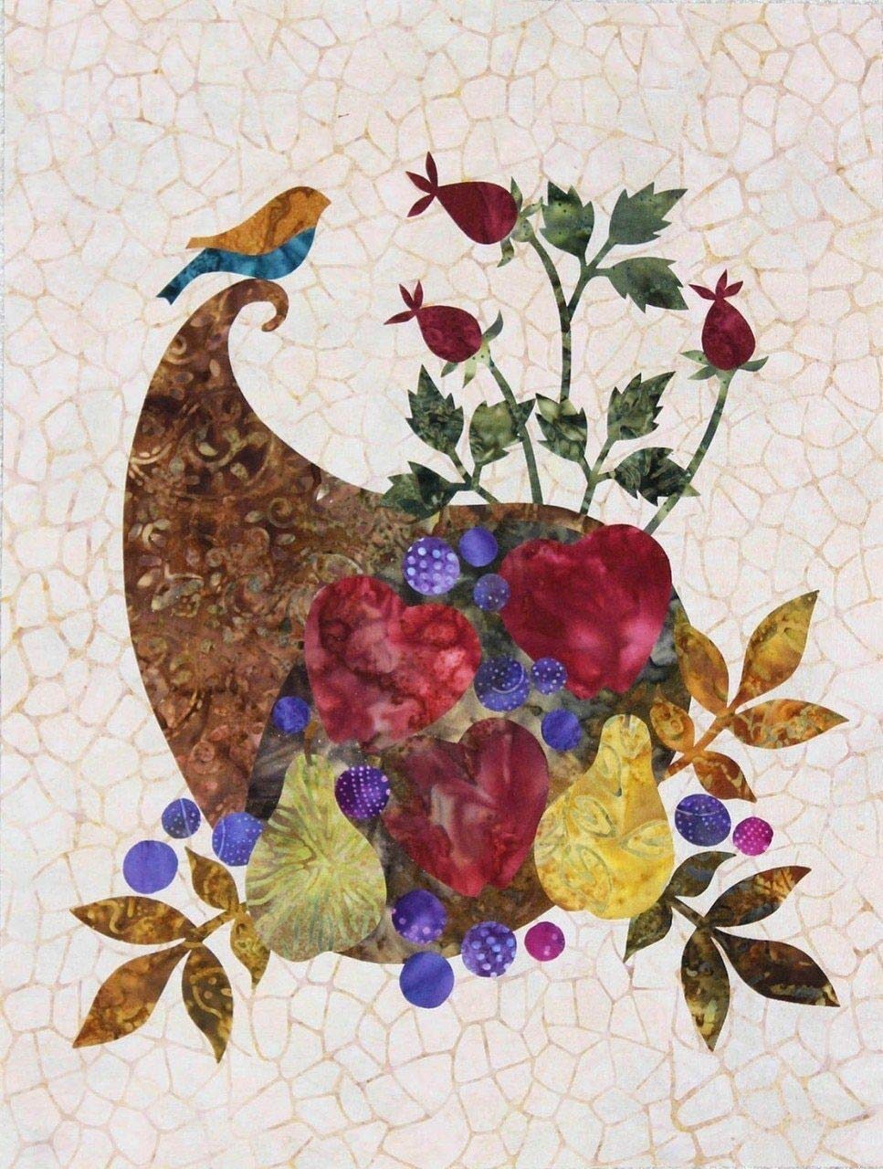 Seasonal Silhouettes Block 11 Laser Cut Fusible Applique Kit with Background - Perfect for Quilting, Sewing & DIY Craft Projects