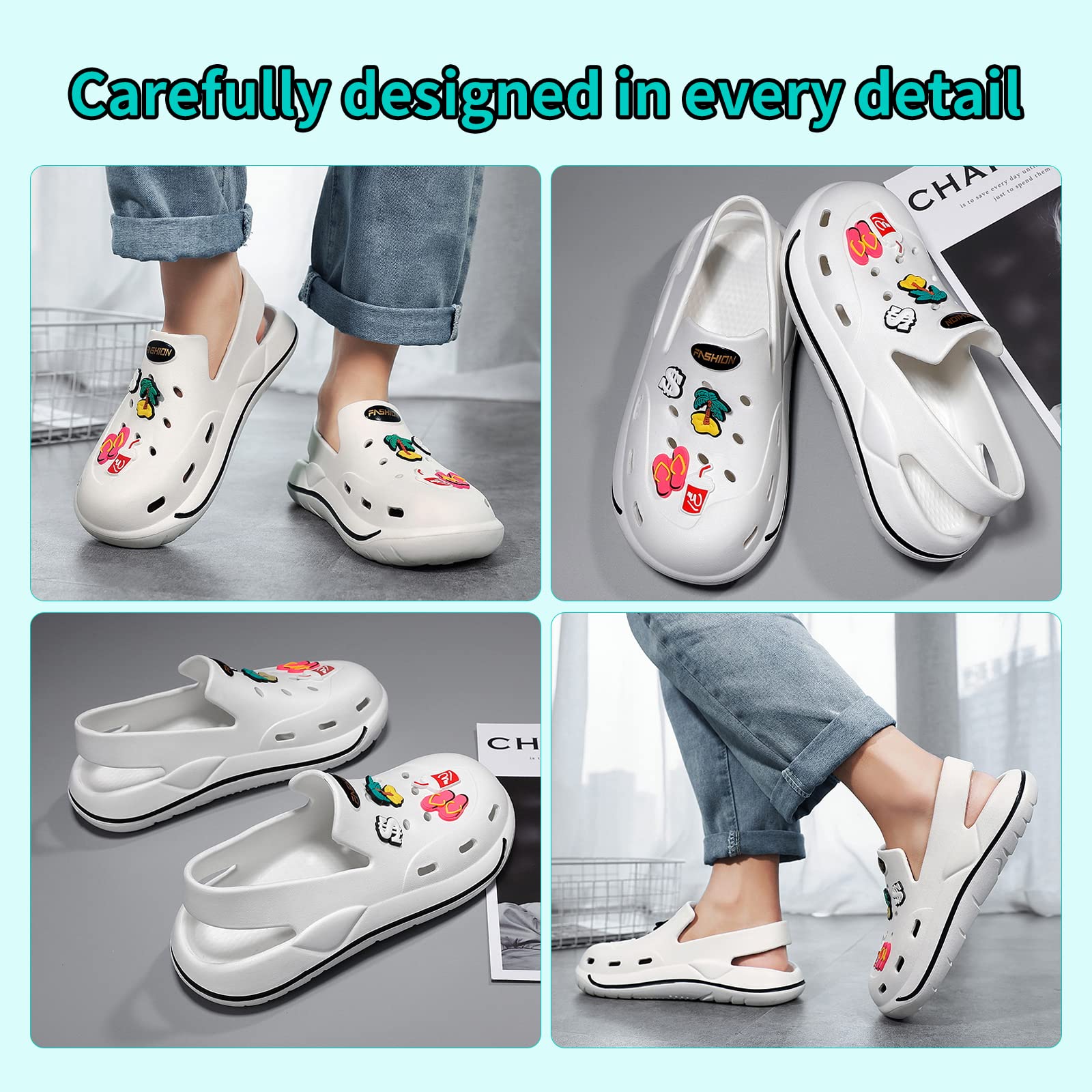 **Breathable Unisex Garden Clogs - Comfortable Slip-On Beach Sandals for Women & Men | Perfect for Summer, Gardening & Outdoor Activities**