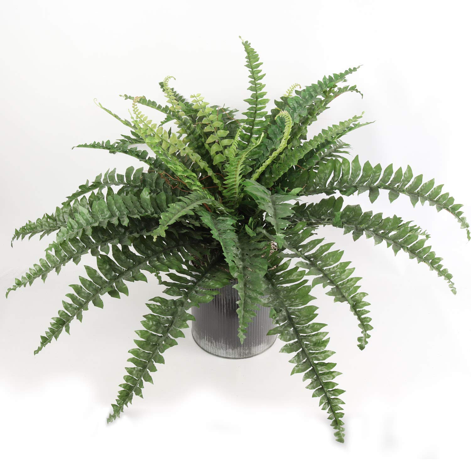 48-Inch Artificial Boston Fern Plant - Realistic Silk Foliage for Indoor & Outdoor Decor - UV Resistant, Low Maintenance Fake Plant for Home, Office, Wedding & Event Decoration - Perfect for Living Room, Patio, Balcony & Commercial Spaces