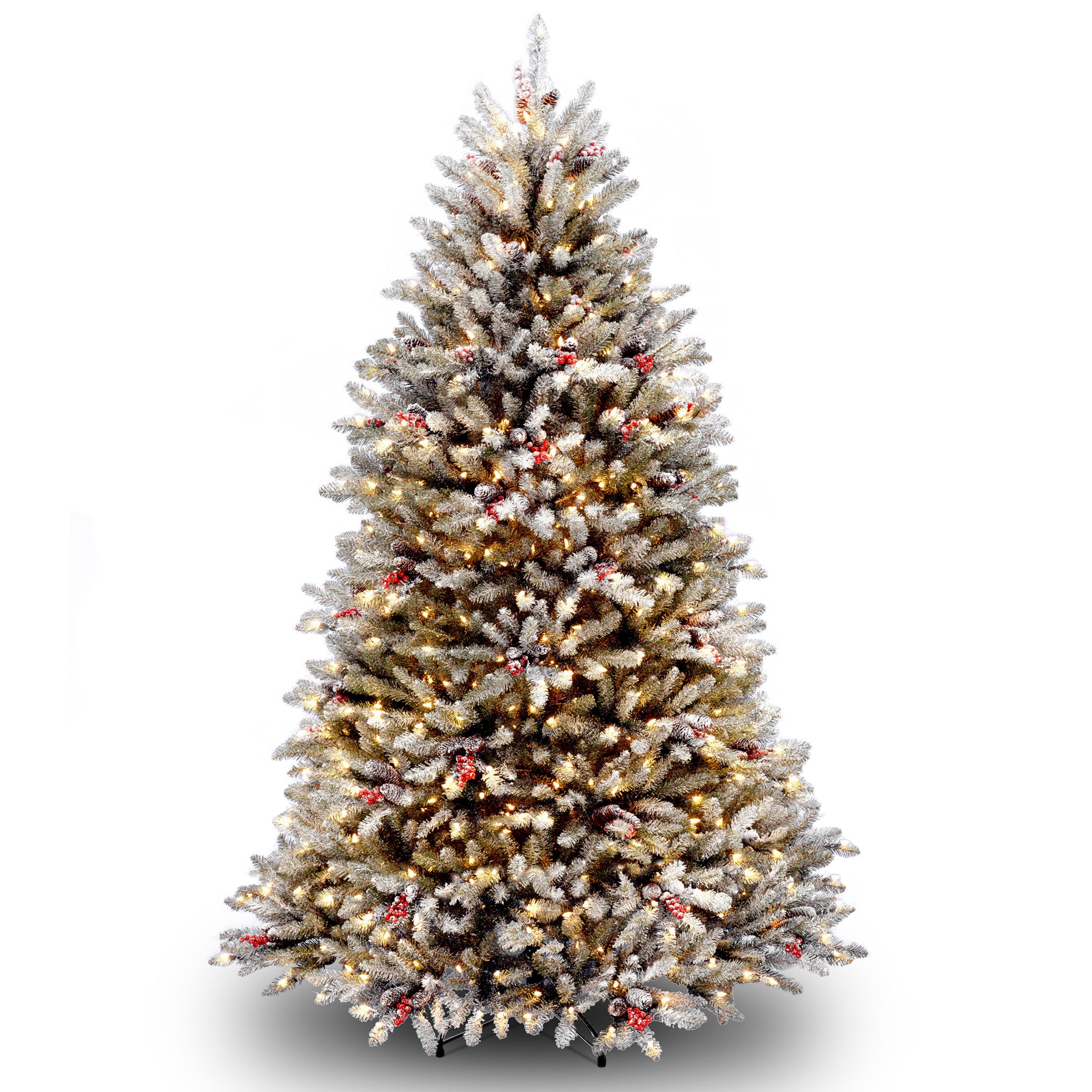 6.5 ft Pre-Lit Dunhill Fir Artificial Christmas Tree with Clear Lights - Perfect for Living Room, Office, and Holiday Decorations