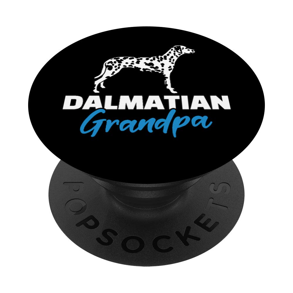 Dalmatian Grandpa PopSockets Phone Grip & Stand - Expandable Phone Holder for iPhone, Samsung, Tablets - Perfect for Work, Travel, and Daily Use