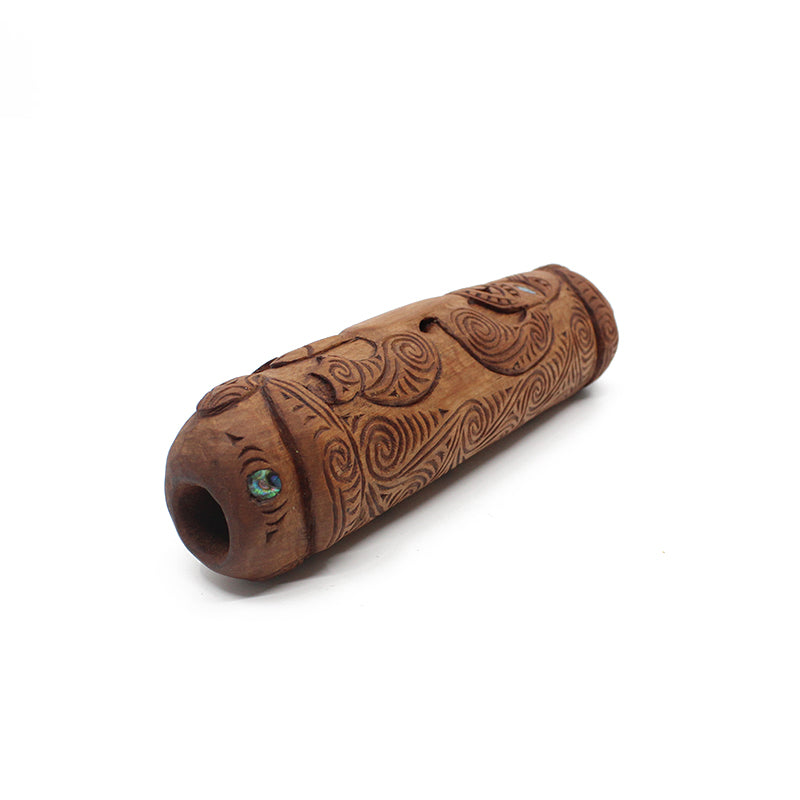 Handcrafted Maori Kōauau Flute - Traditional Polynesian Wooden Musical Instrument by Tim Codyre | Perfect for Cultural Performances, Meditation & Unique Gifts
