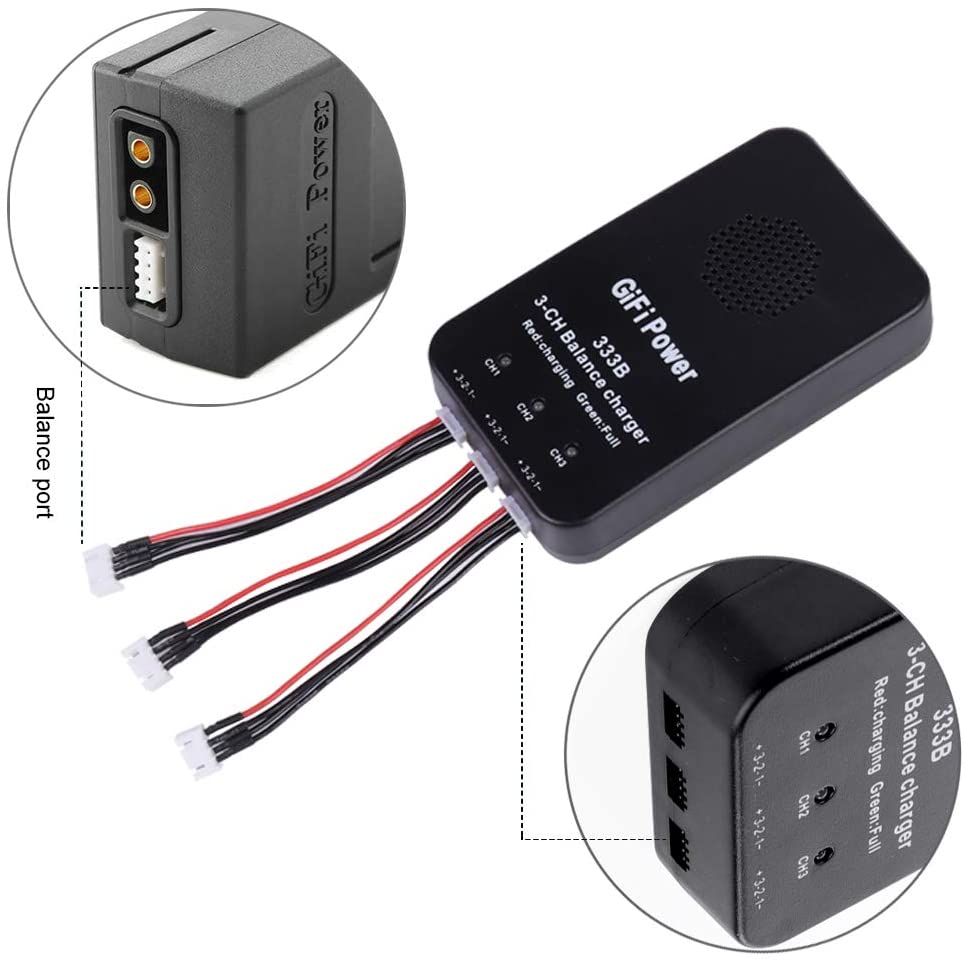 Yuneec Q500 3-in-1 LiPo Battery Balance Charger for RC Drones - Fast Charging & Safe Protection | Perfect for Aerial Photography & FPV Racing