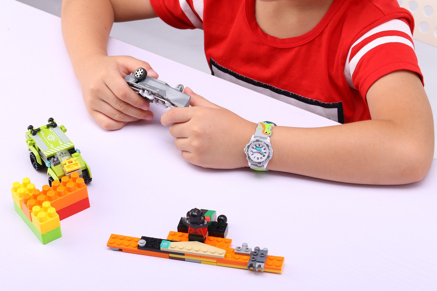 Jewtme Cute Analog Teaching Watch for Kids Ages 3-8 - 3D Silicone Cartoon Watch for Boys & Girls - Perfect for Learning Time & School Activities
