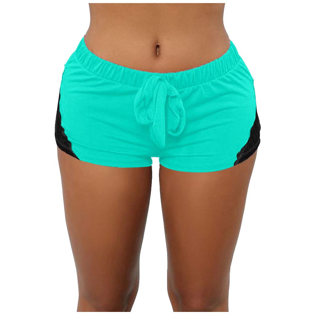 Sexy Women's Booty Shorts - Lace Crochet Drawstring Low Waist Running Gym Shorts | Slim Fit Hot Pants for Workout, Yoga & Casual Wear