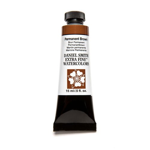 Premium DANIEL SMITH Extra Fine Watercolor Paint - 15ml Tube (Permanent Brown #284600068) for Professional Artists & Watercolor Painting