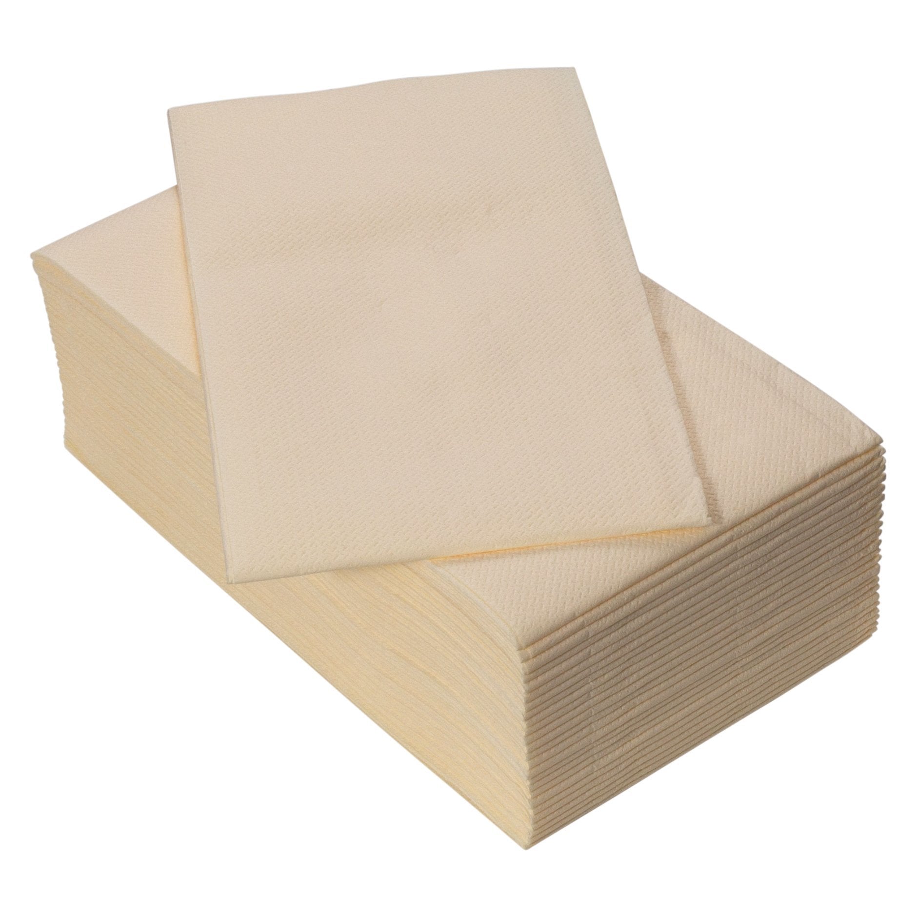 Premium Disposable Paper Buffet Napkins - 50 Pack Champagne Color - Linen-Like Texture for Elegant Dining, Parties, Weddings & Events