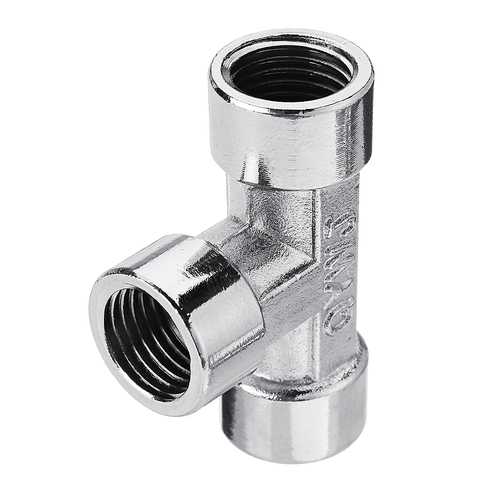 High-Quality Brass 3-Way G1/4 Inner Thread Water Cooling Fitting - Computer Liquid Cooling System Connector for PC Custom Loop Builds - Perfect for Gaming Rigs and High-Performance Computers