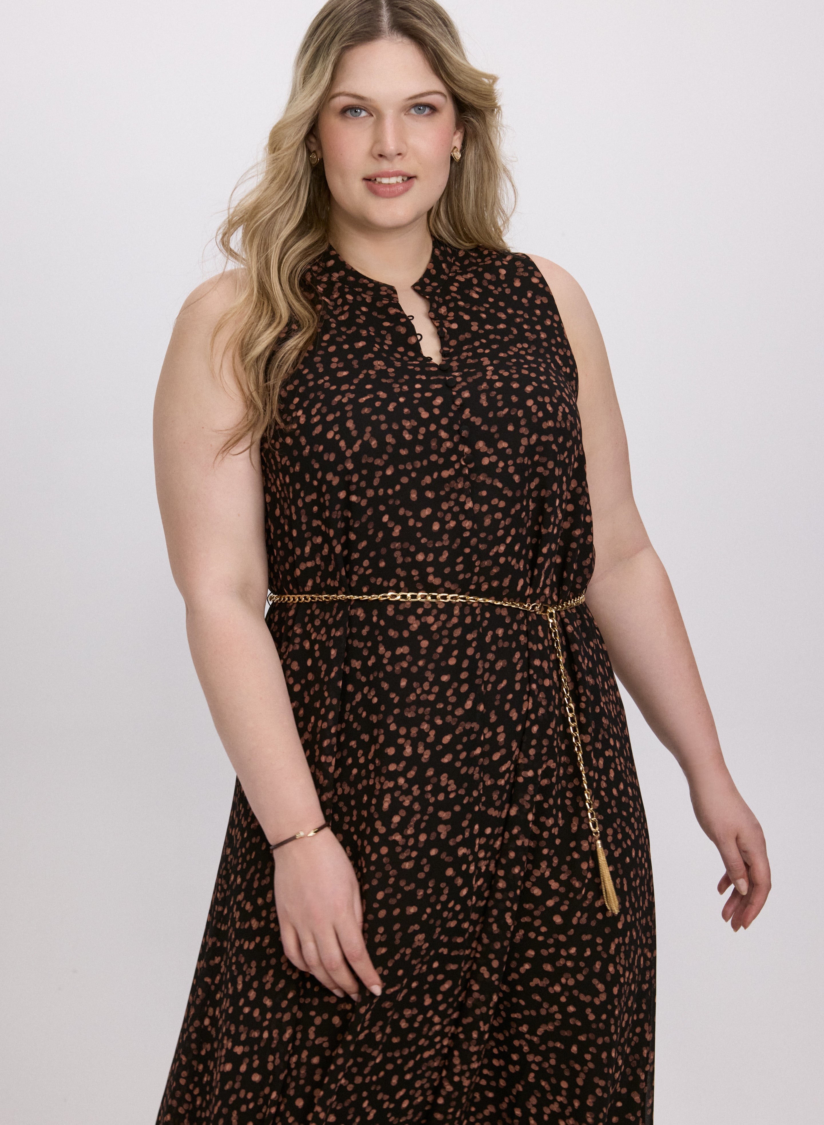 Black Dot Print Floral Dress for Women - Plus Size Casual Summer Dress for Beach, Party & Everyday Wear