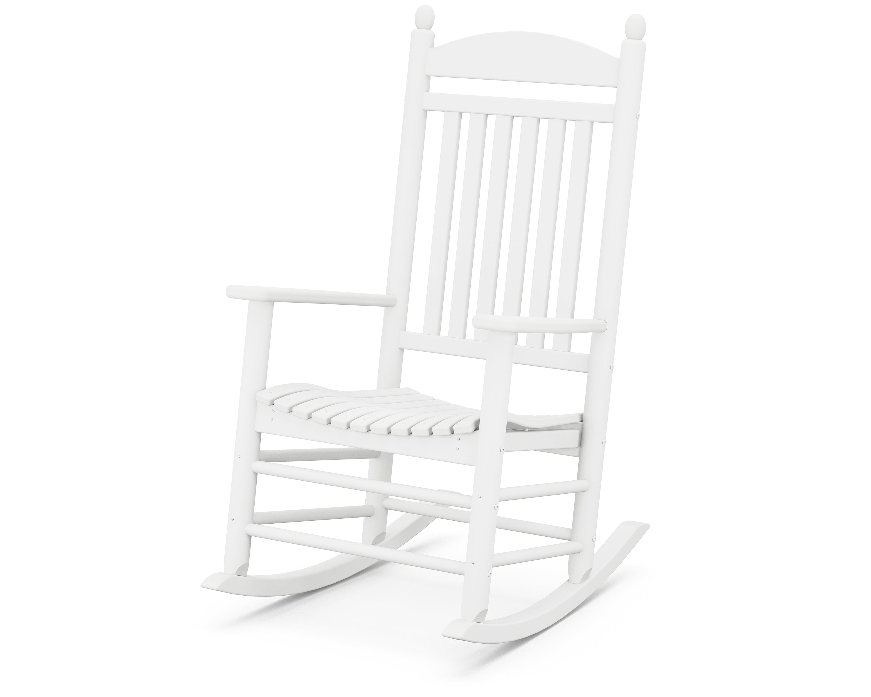 POLYWOOD Jefferson Rocker - Durable Outdoor Rocking Chair with Weather-Resistant HDPE Material, Perfect for Patio, Garden, and Porch Relaxation